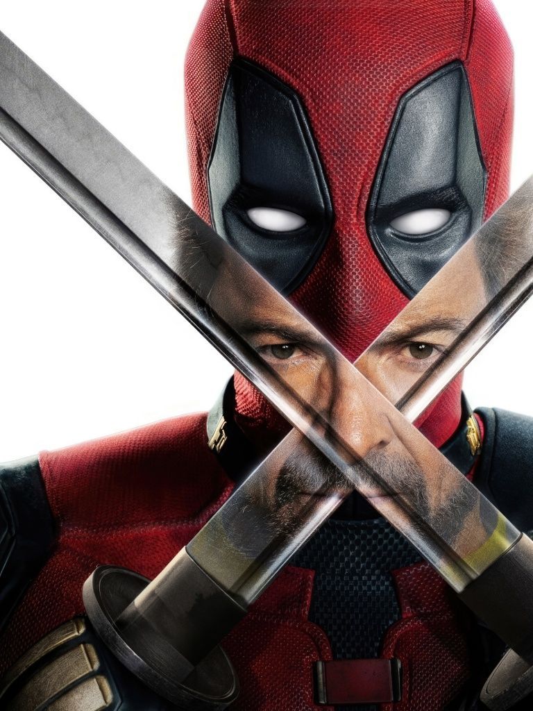 768x1024 Deadpool & Wolverine Wallpaper 4K
