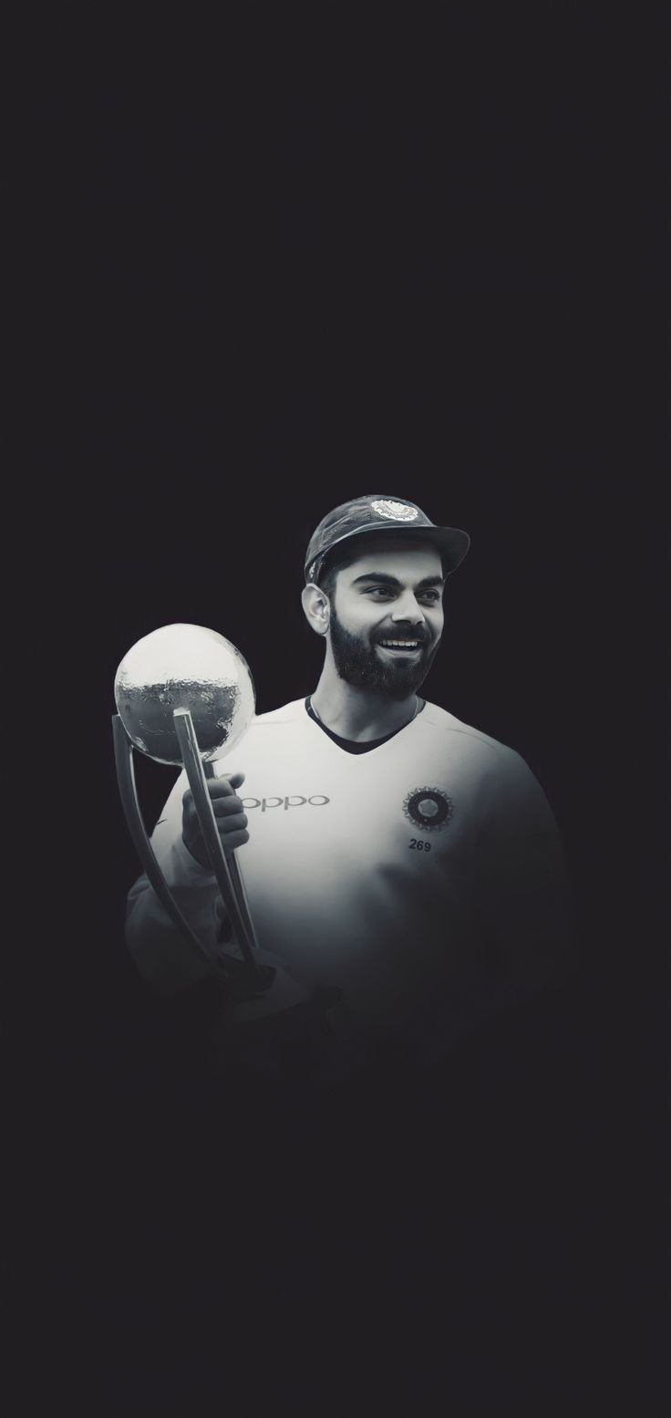 736x1555 Virat Kohli Black And White Wallpaper