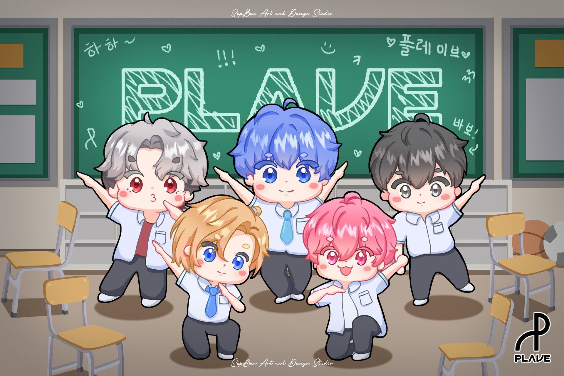 1920x1280 Plave Chibi Fanart Illstration