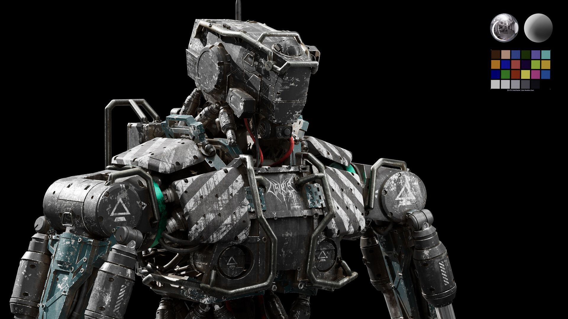 1920x1080 Neon Robot Soldier