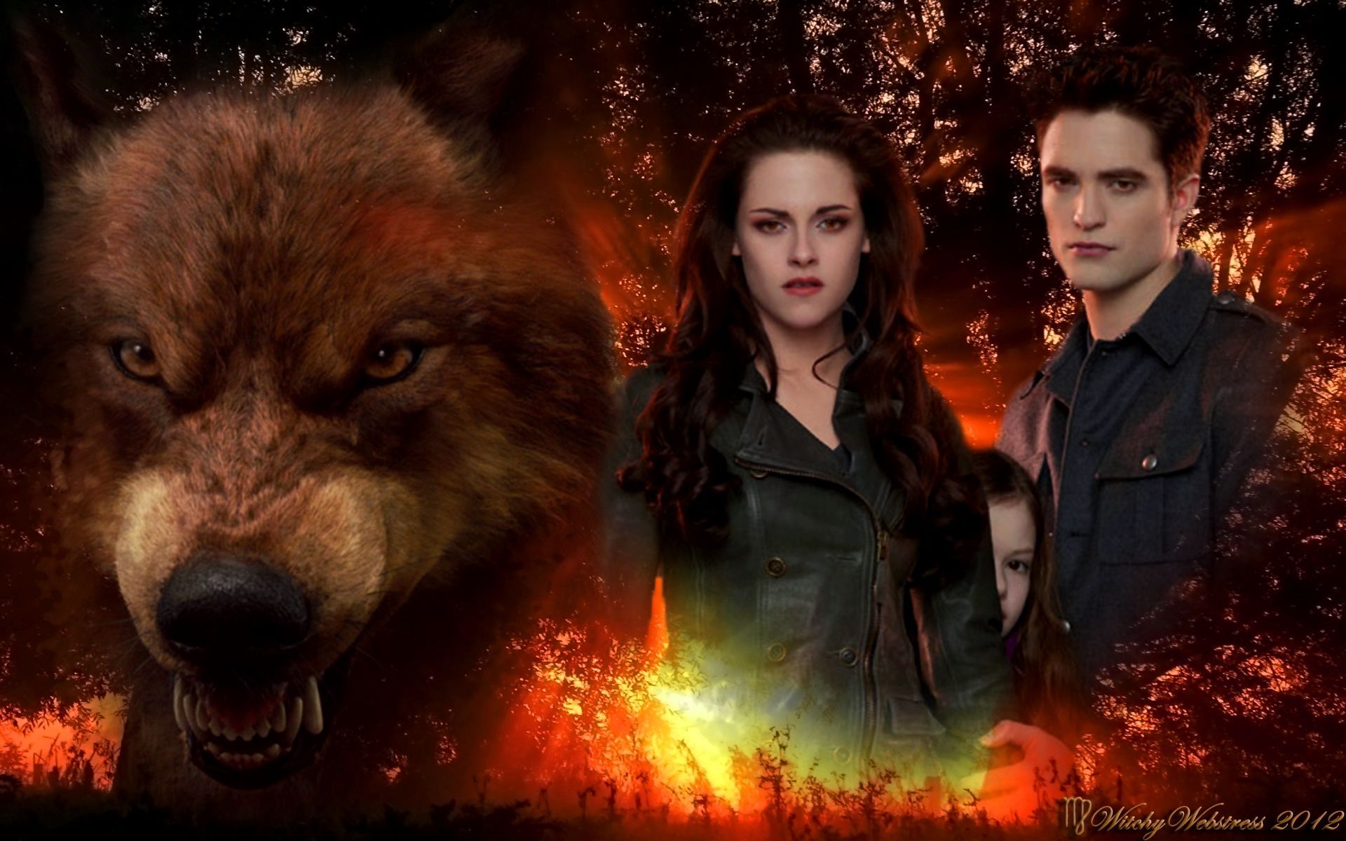 1920x1200 Edward & Bella family and Jake