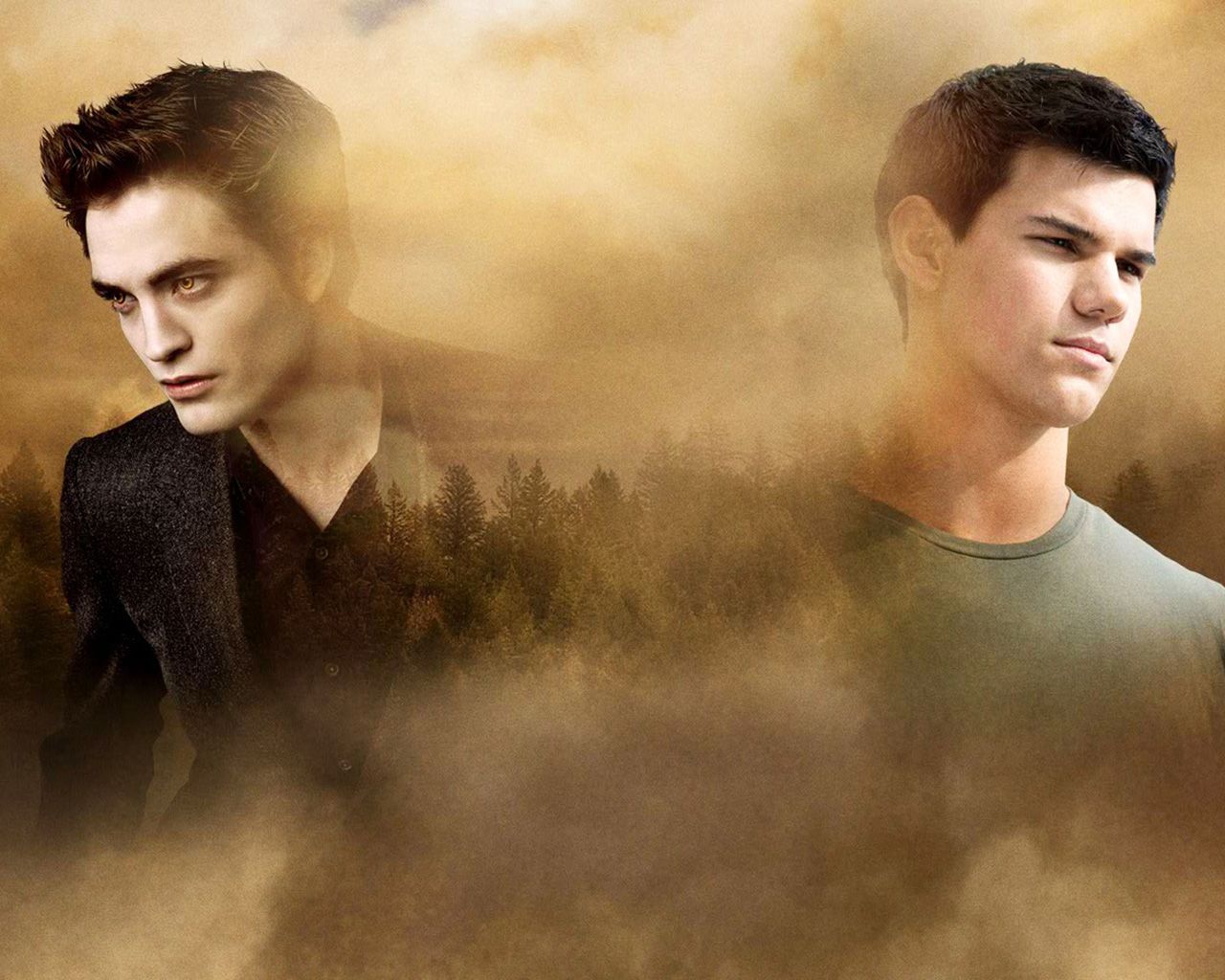 1280x1024 Edward Cullen Jacob Black Sides 1280