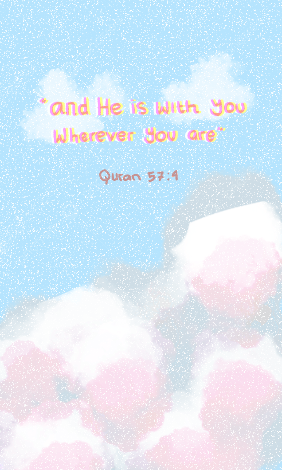 1200x2000 Quran Verse Allah With You Background Wallpaper Image For Free Download