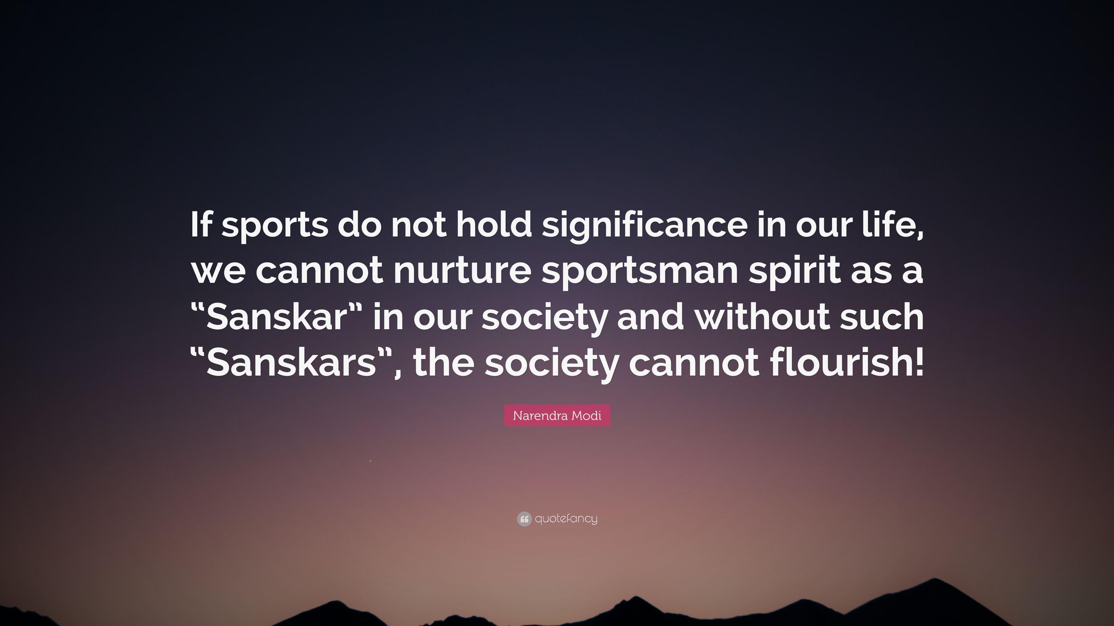 3840x2160 Narendra Modi Quote: “If sports do not hold significance