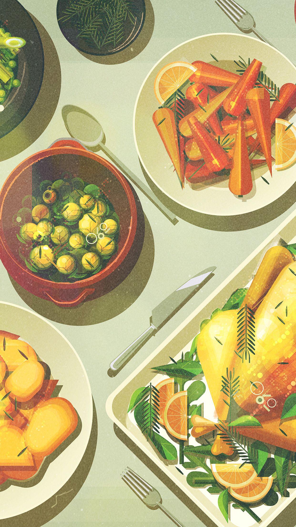 1242x2208 iPhone wallpaper. food digital