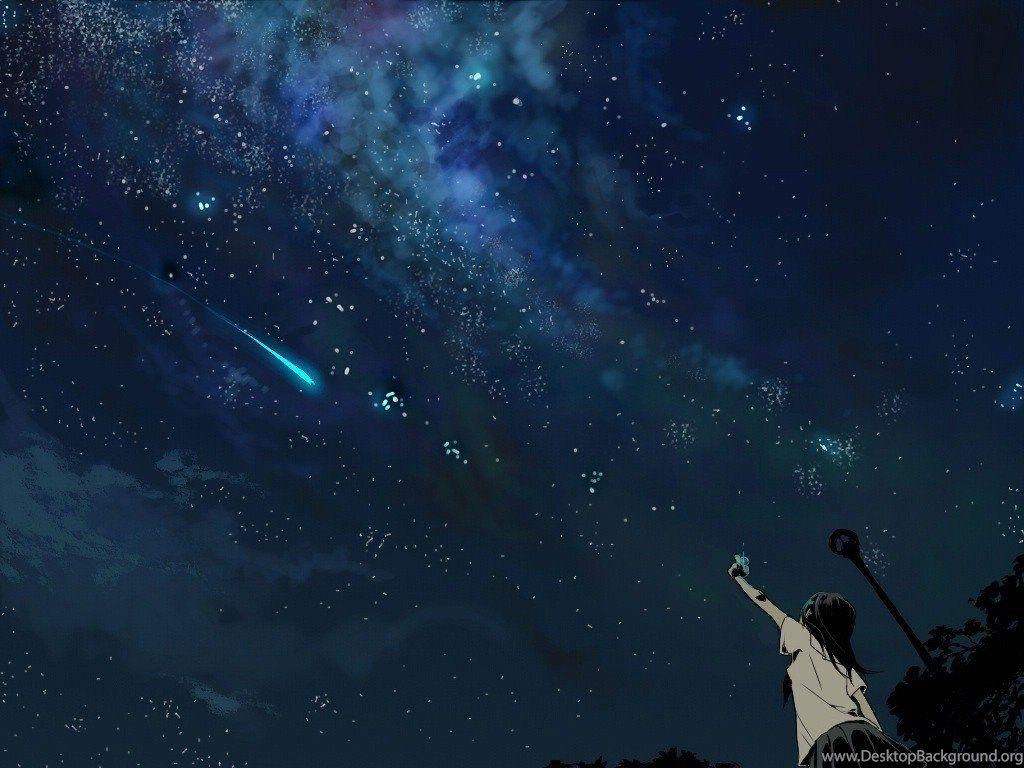1024x768 Anime, Shooting Stars Wallpaper HD / Desktop And Mobile