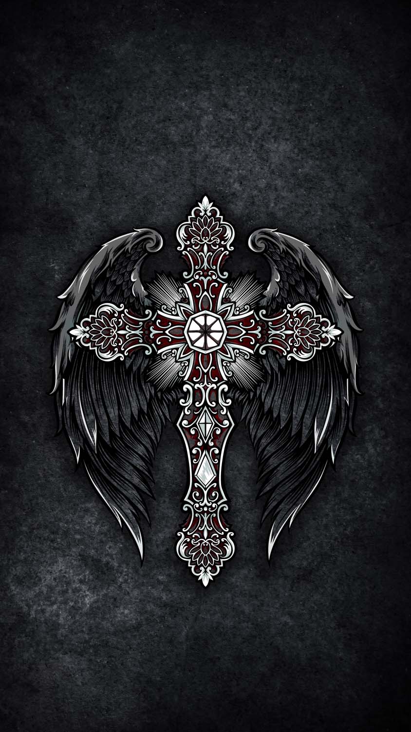 844x1500 Y2k Cross Wallpaper