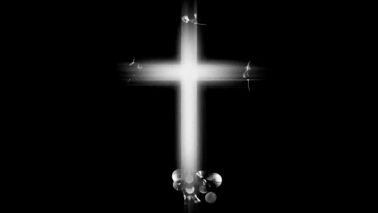 1244x700 Black Cross Wallpaper
