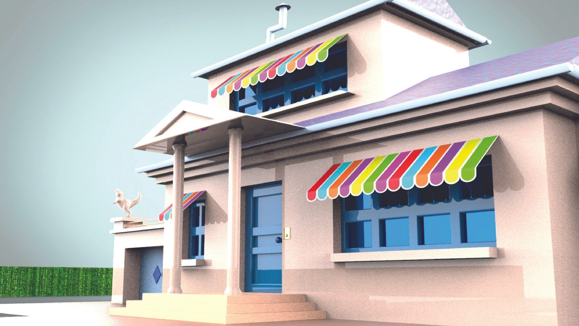 1920x1080 OGGY HOUSE 3D Model