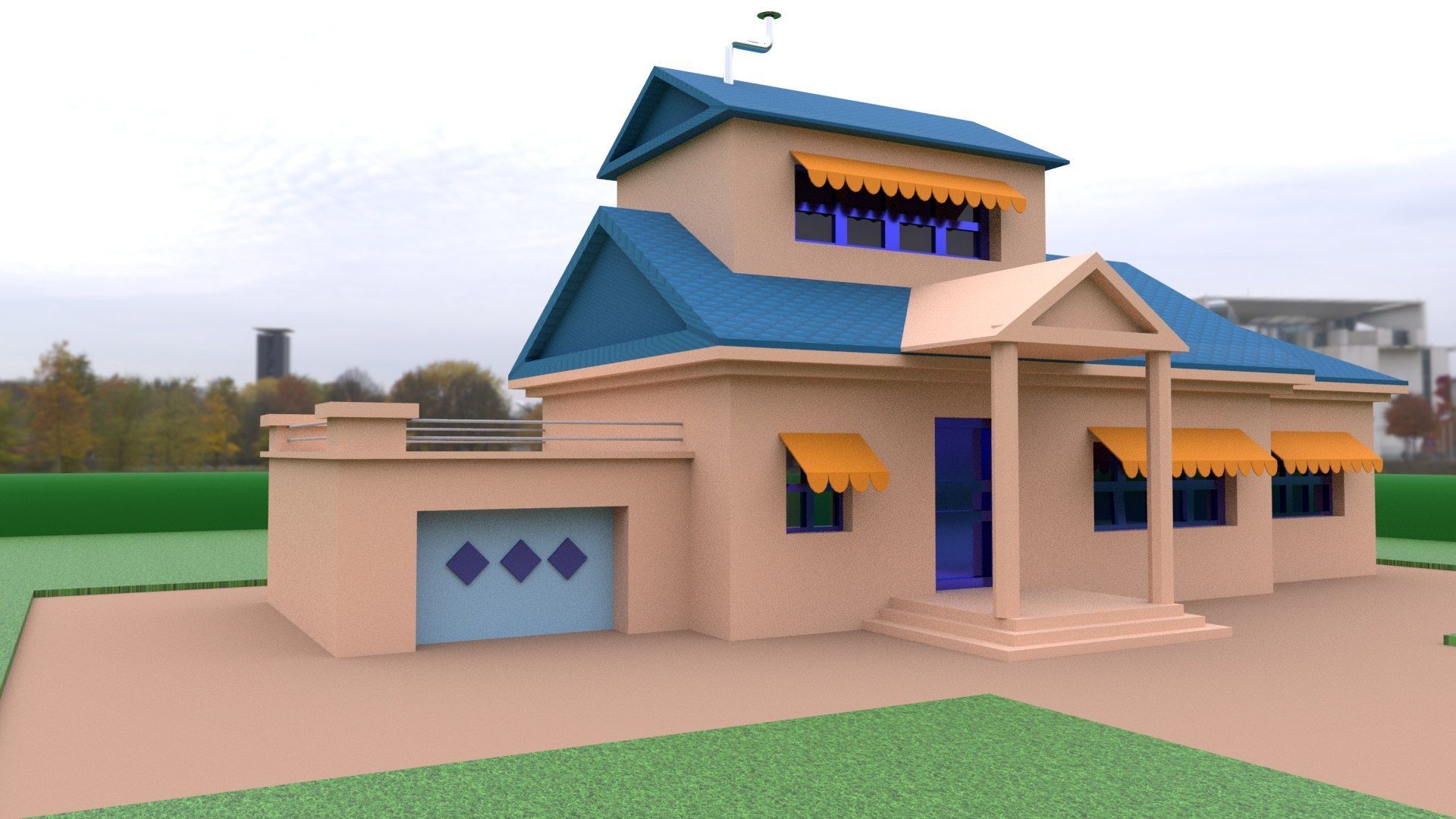 1920x1080 OGGY HOME 3D Model