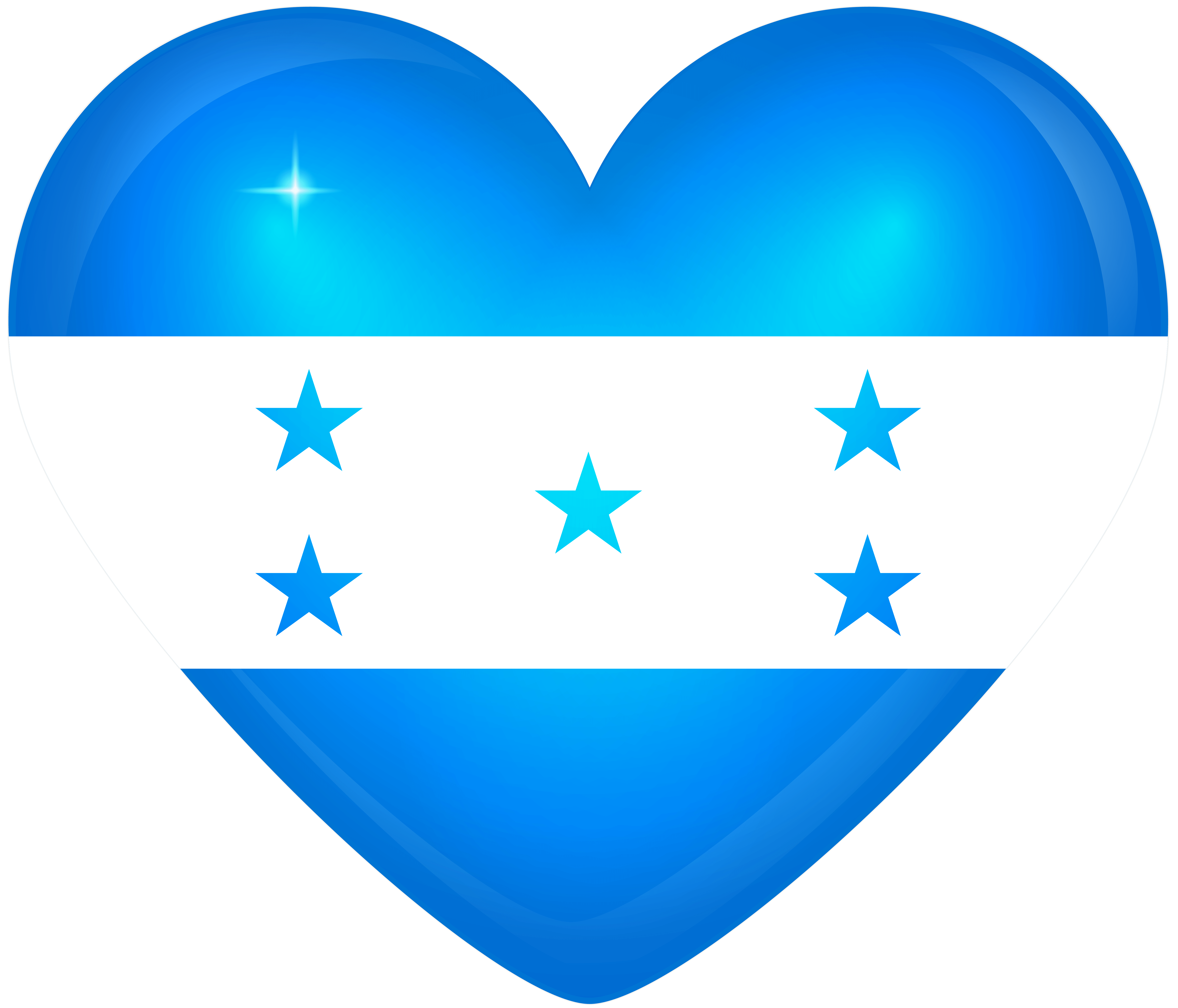 6000x5136 Honduras Large Heart Flag