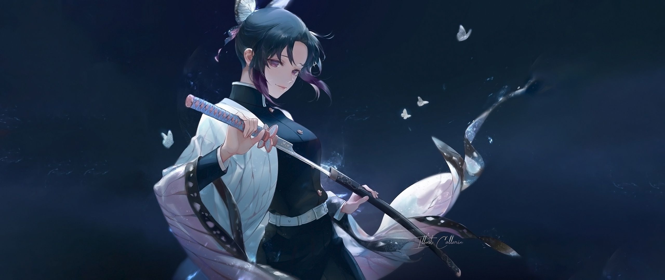 2560x1080 katana, samurai, artwork, warrior