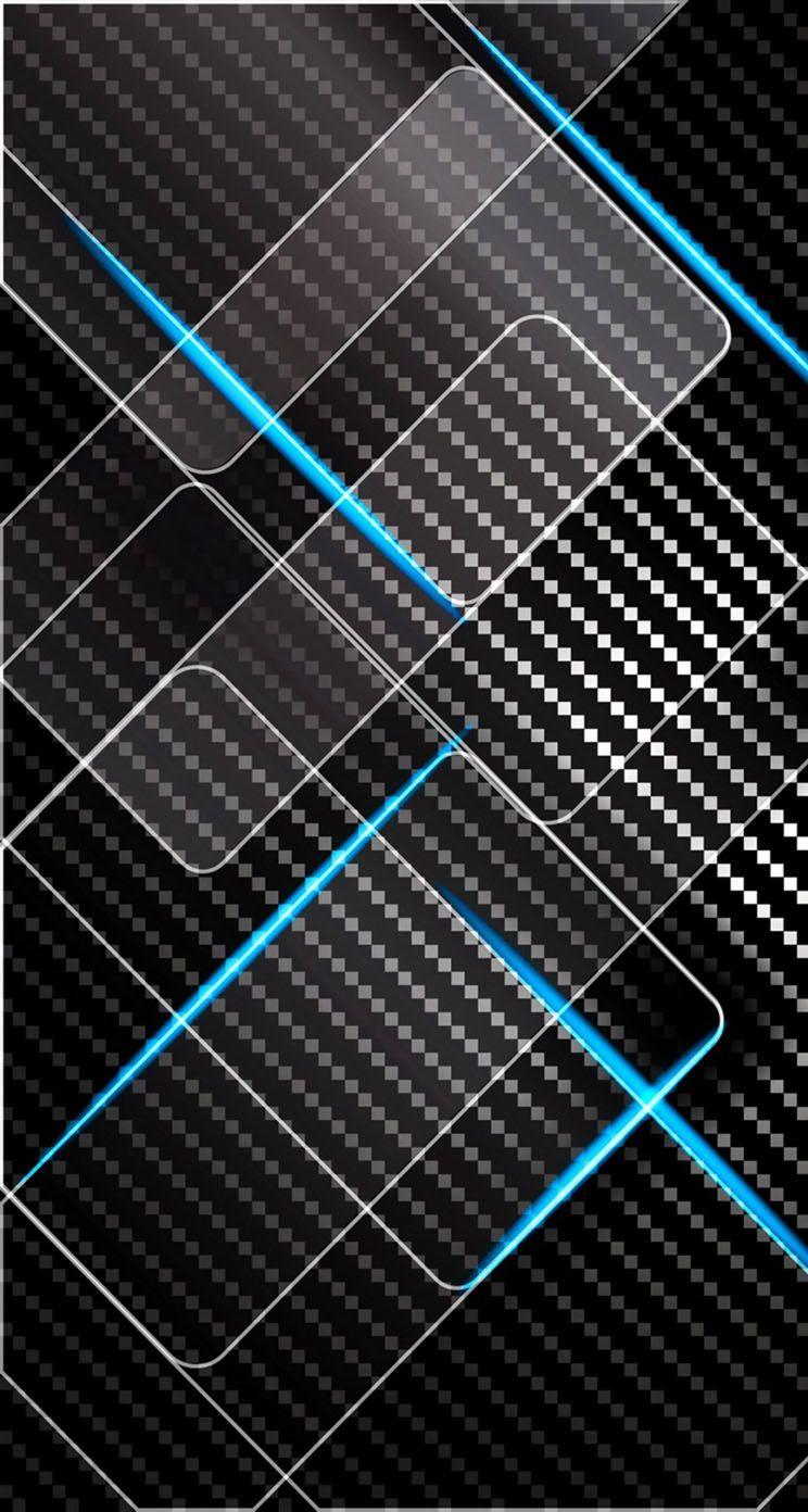 744x1392 The iPhone Wallpaper Dark Metallic Carbon Texture Background