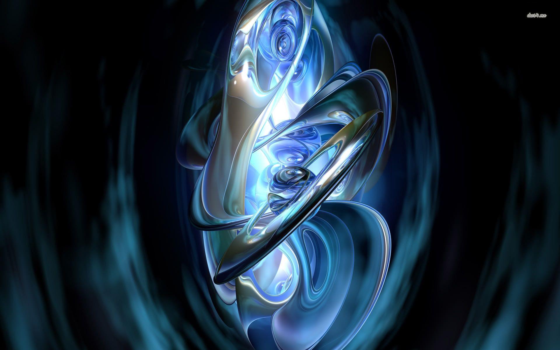 1920x1200 Metallic Blue Spheres and Waves wallpaper wallpaper