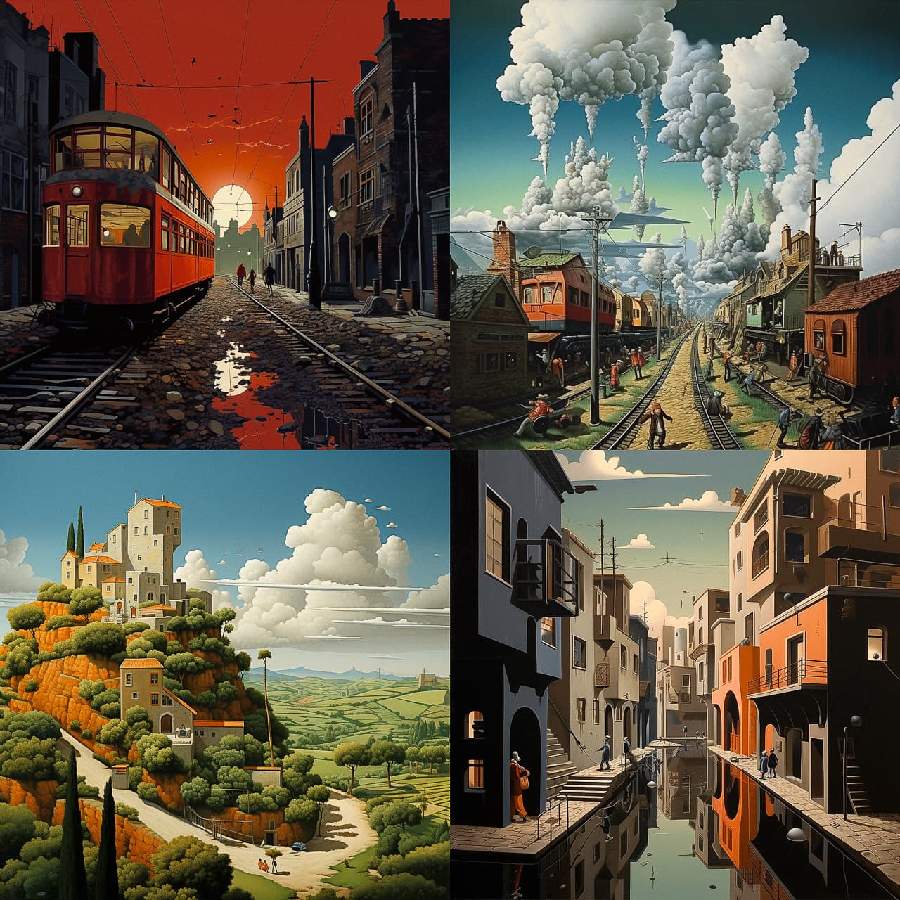 1280x1280 Guy Billout AI Art Style