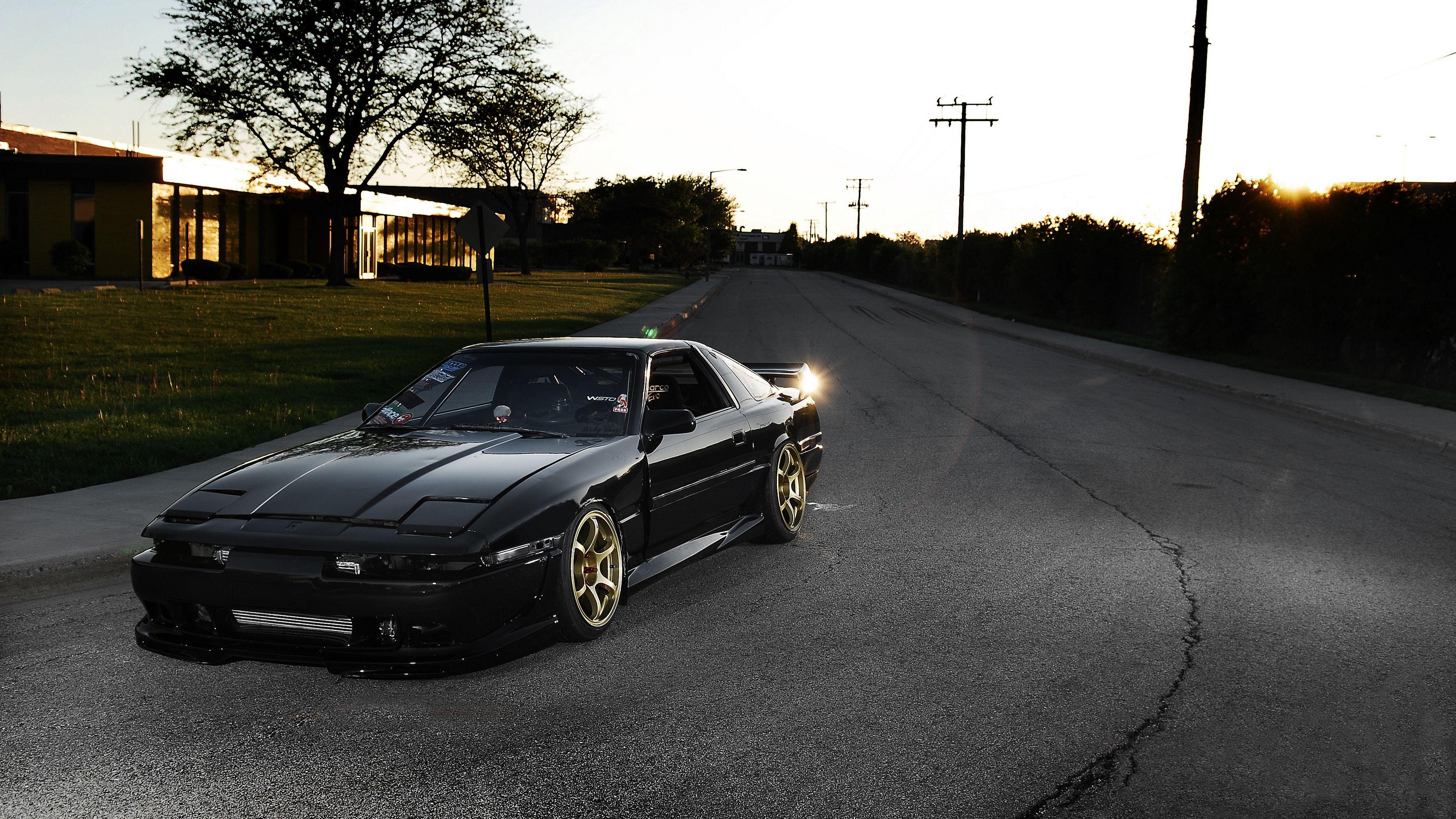3840x2160 Download wallpaper 3840x2160 toyota, supra, ma black
