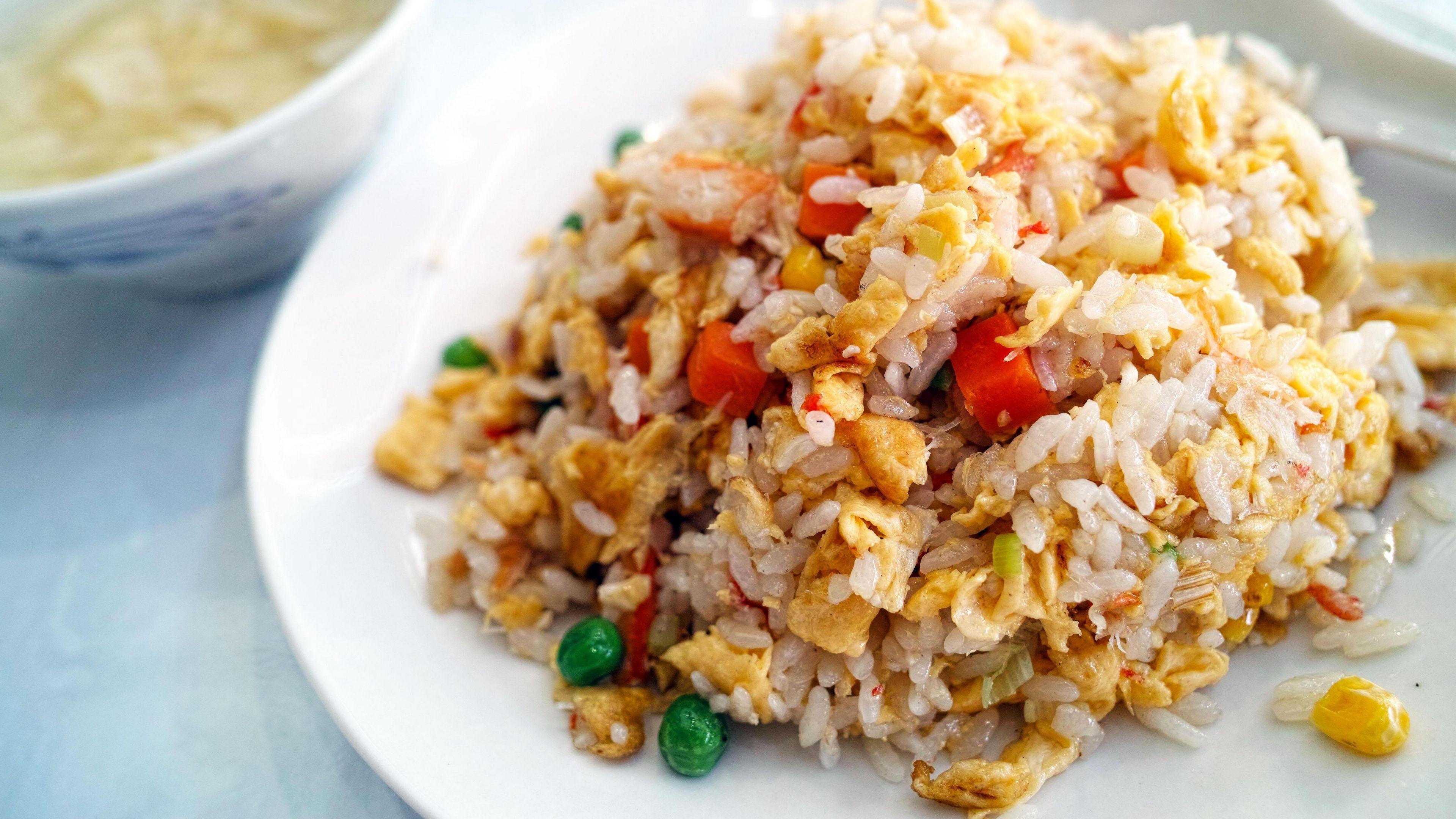 3840x2160 Download wallpaper 3840x2160 rice, food, vegetables, dinner