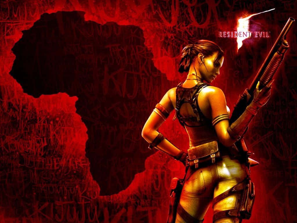 1024x768 Chris Redfield And Sheva Alomar