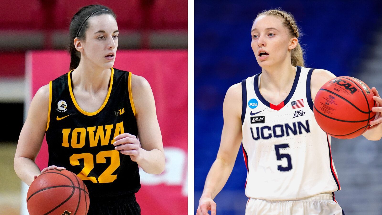 1600x900 Paige Bueckers, Caitlin Clark Face Off