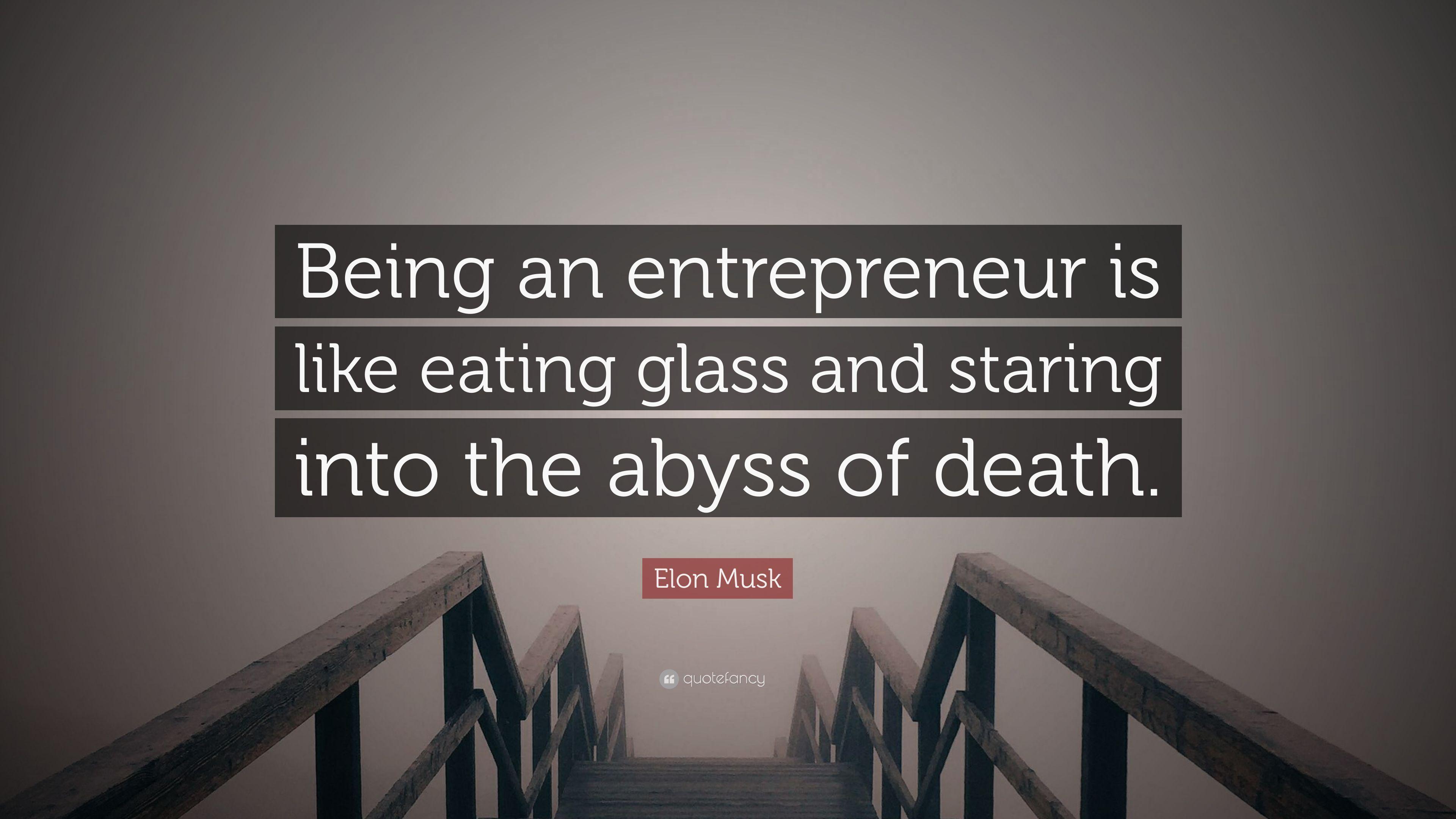 3840x2160 Elon Musk Quote: “Being an entrepreneur is like eating glass
