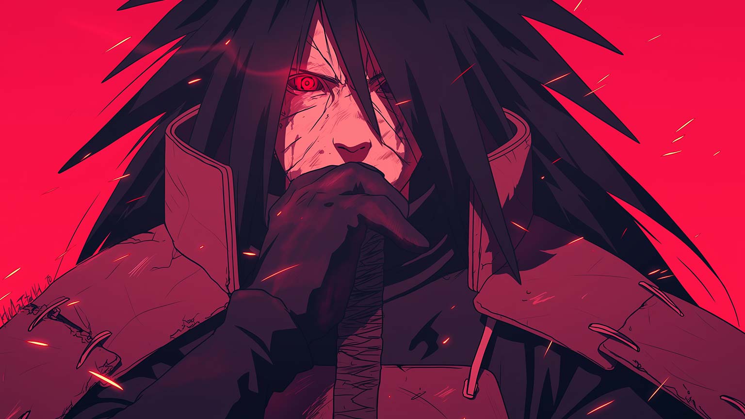 1536x864 Naruto Madara Epic Red Desktop Wallpaper 4K Wallpaper