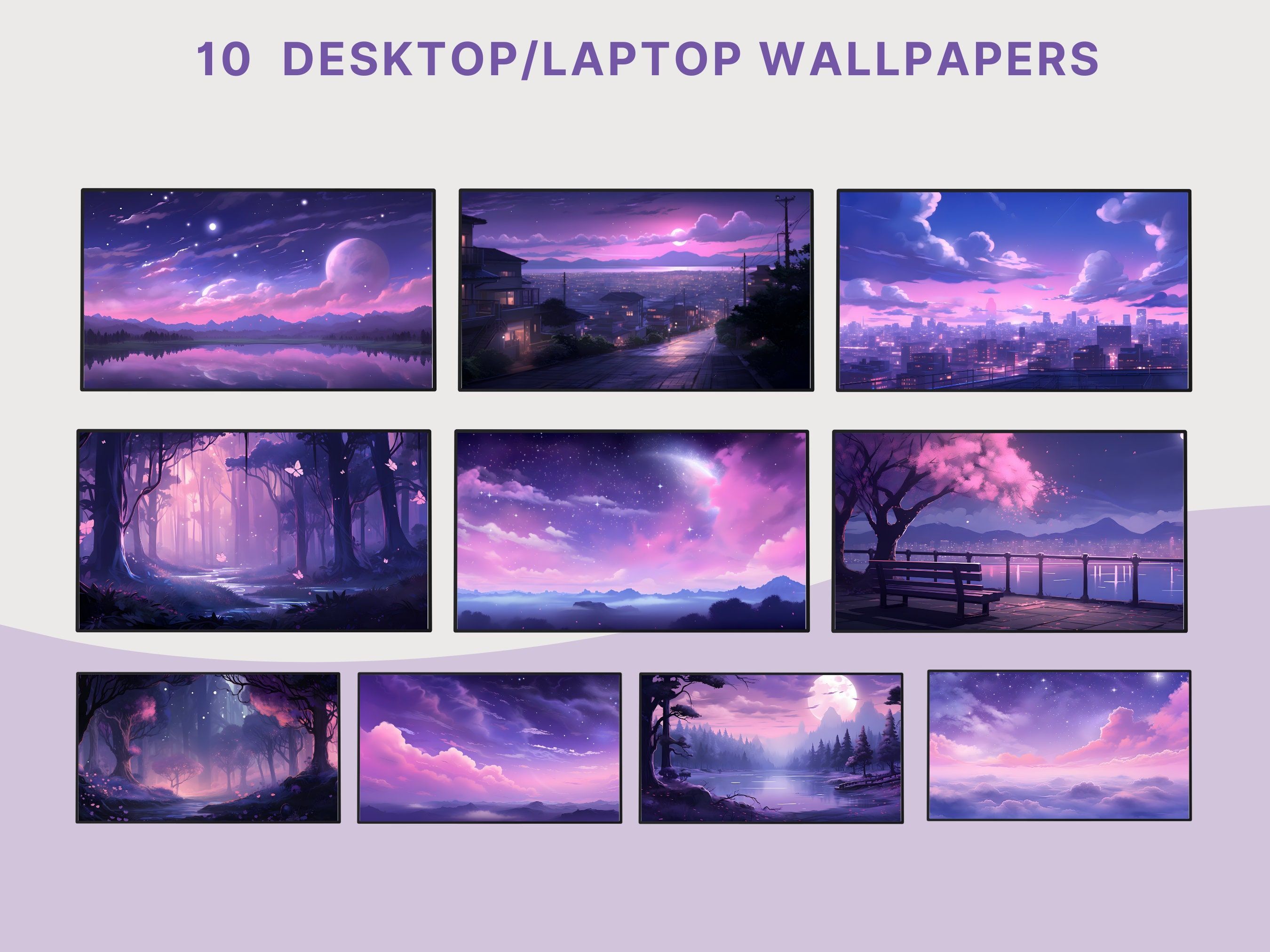 2700x2025 Purple Night Wallpaper Magical Night