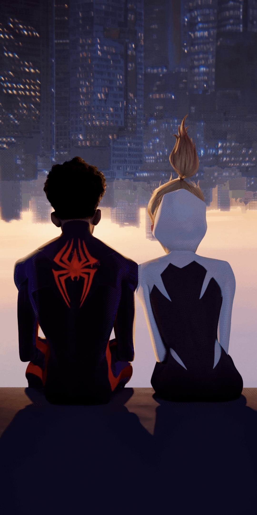1080x2161 Miles and Gwen Upside down Wallpaper