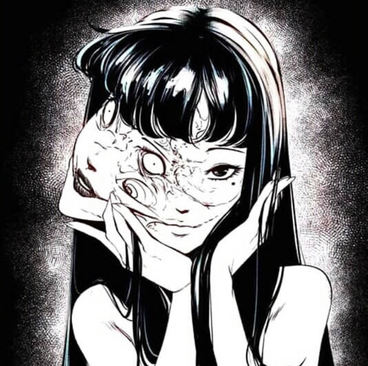 1242x1234 Tomie Kawakami Manga Pfp Wallpaper