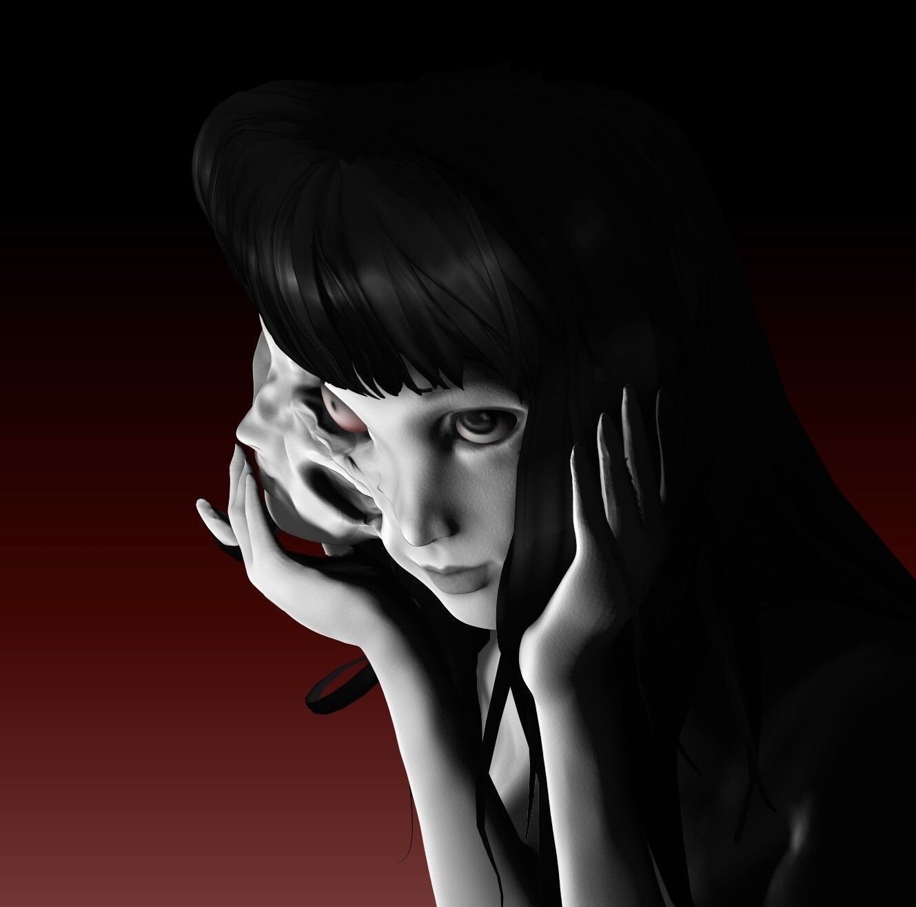 1329x1317 Tomie Kawakami from the Junji Ito series
