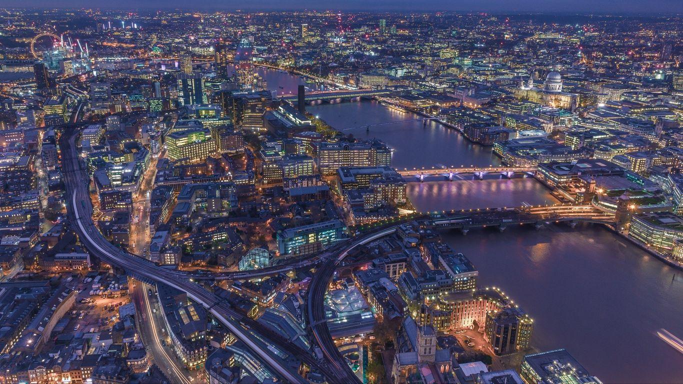 1366x768 Download wallpaper 1366x768 london, united kingdom, night