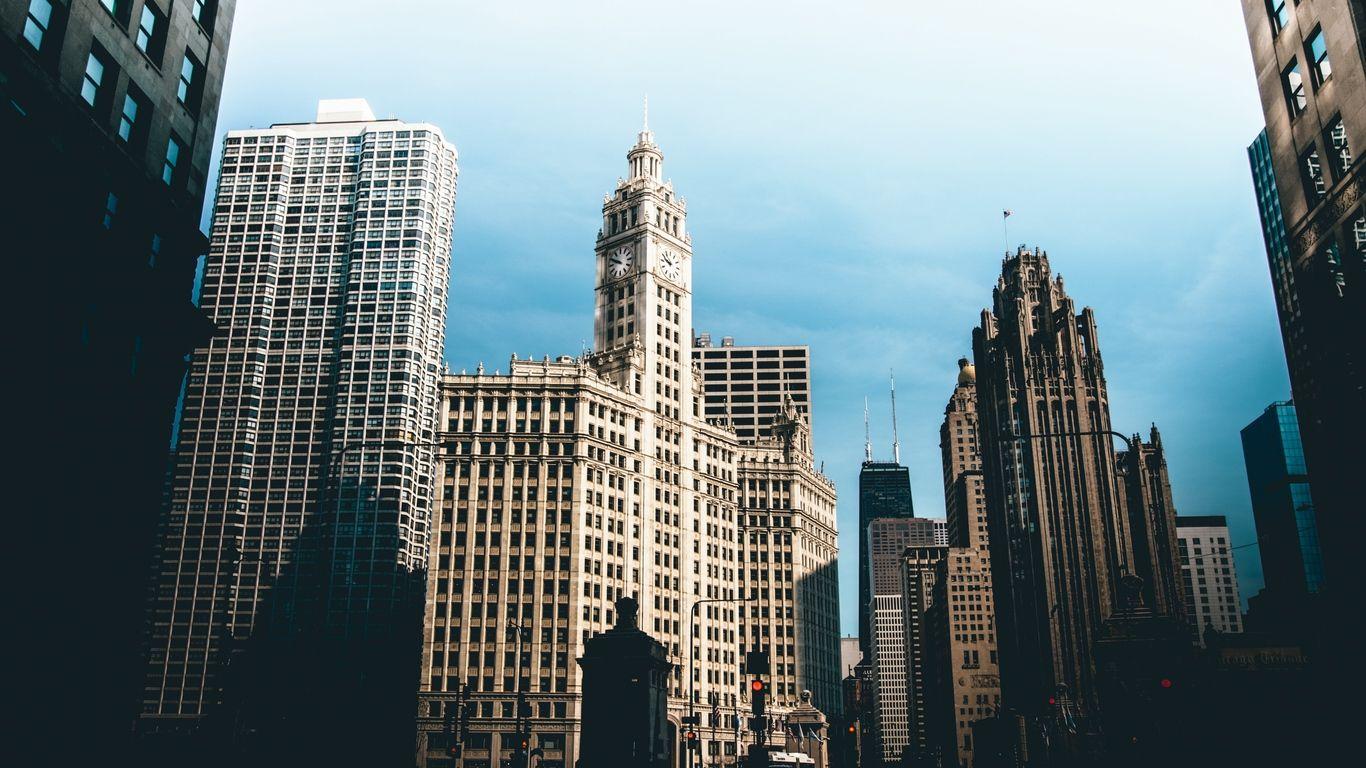 1366x768 Download wallpaper 1366x768 chicago, usa, skyscrapers