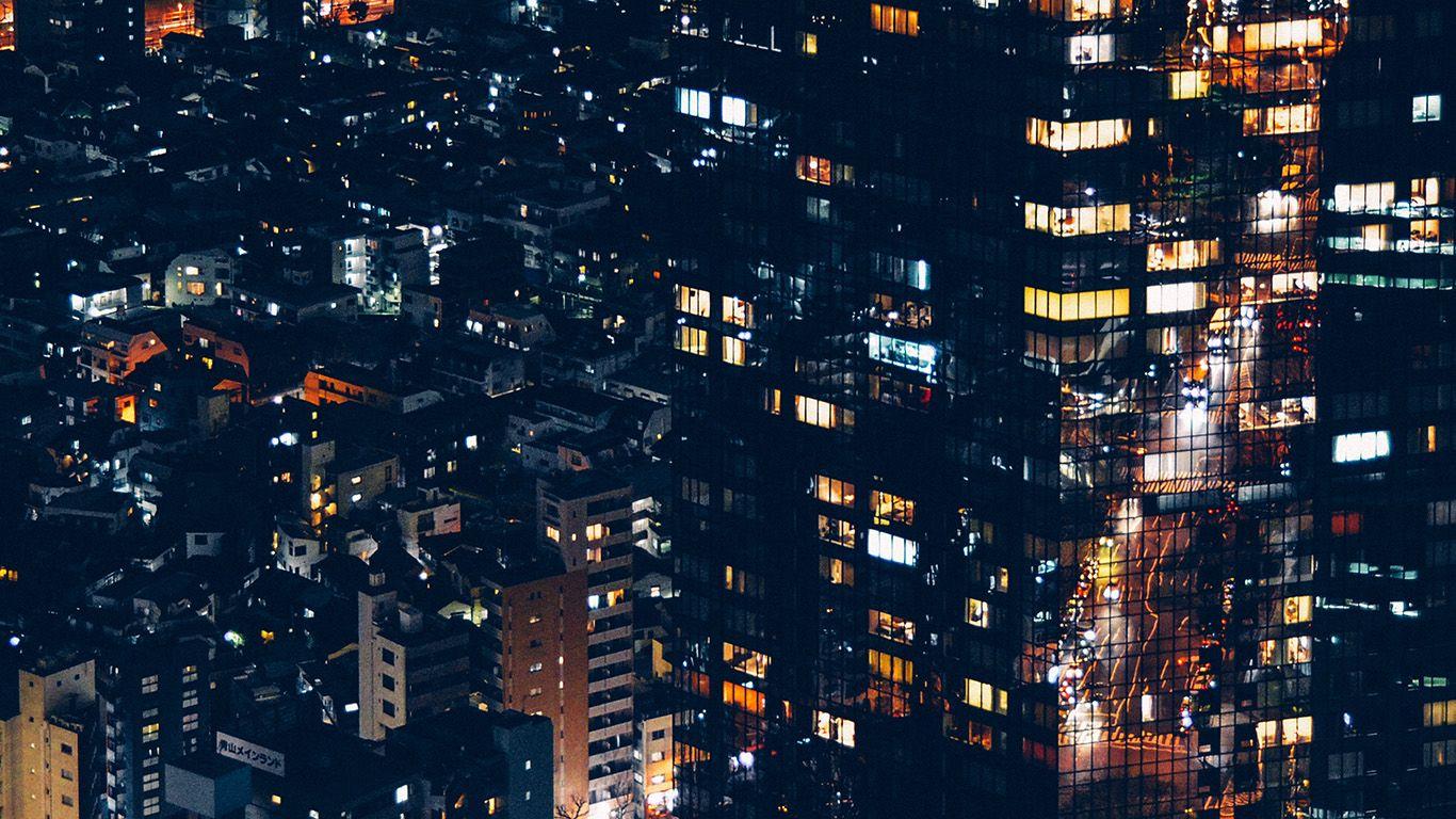 1366x768 desktop wallpaper. city night lights