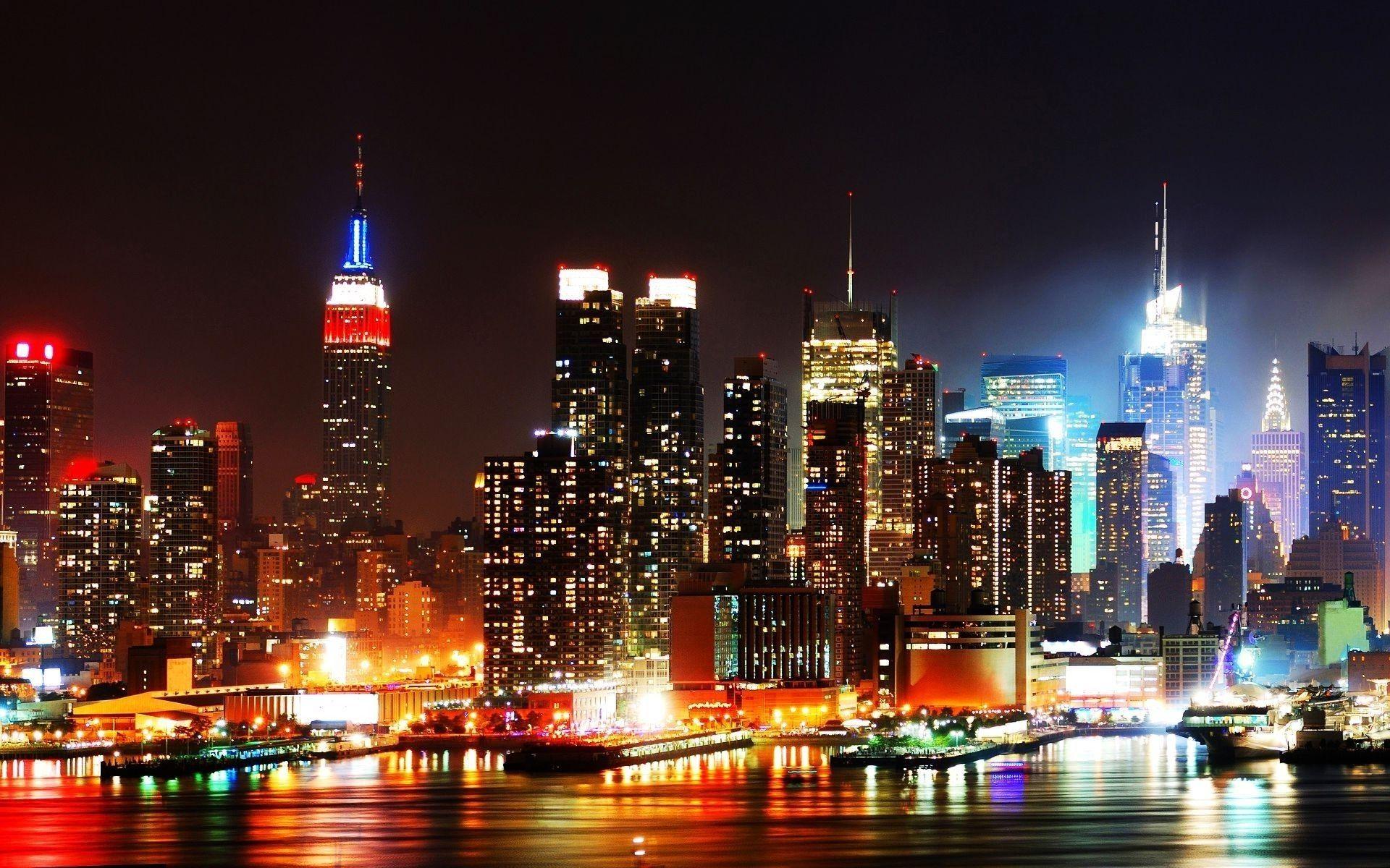 1920x1200 New York City Lights Wallpaper 24 June
