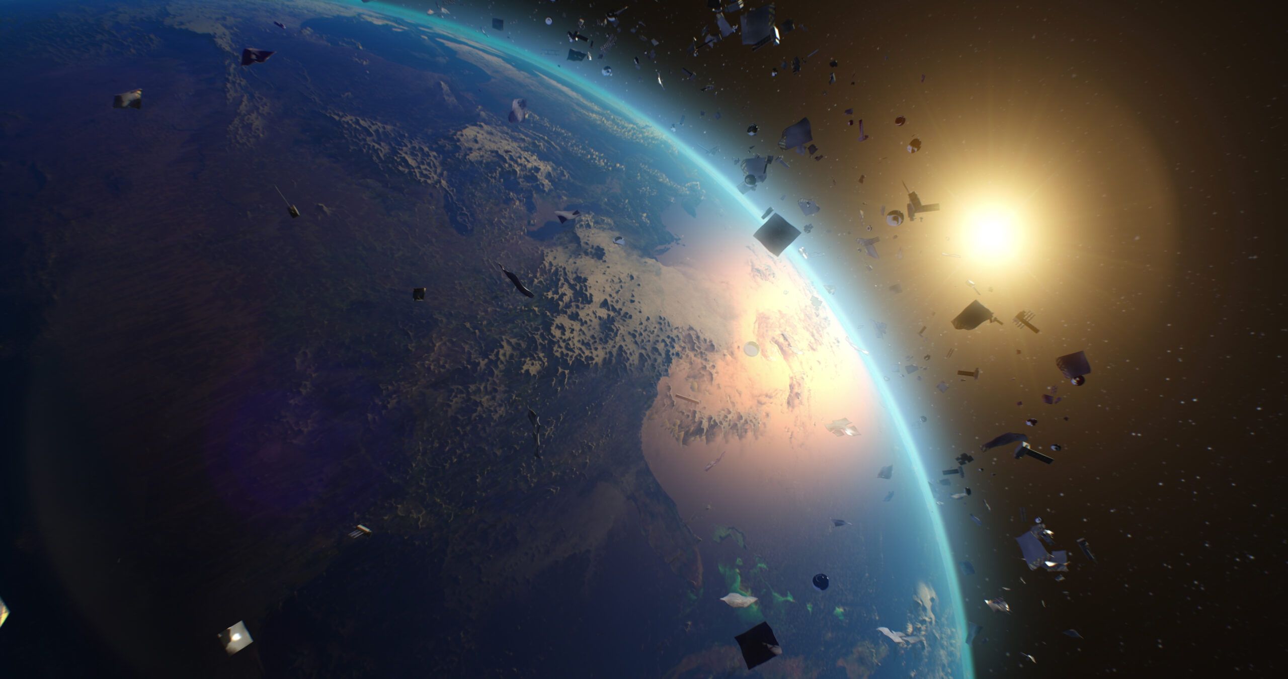 2560x1350 Space, Debris, Around, Planet, Earth