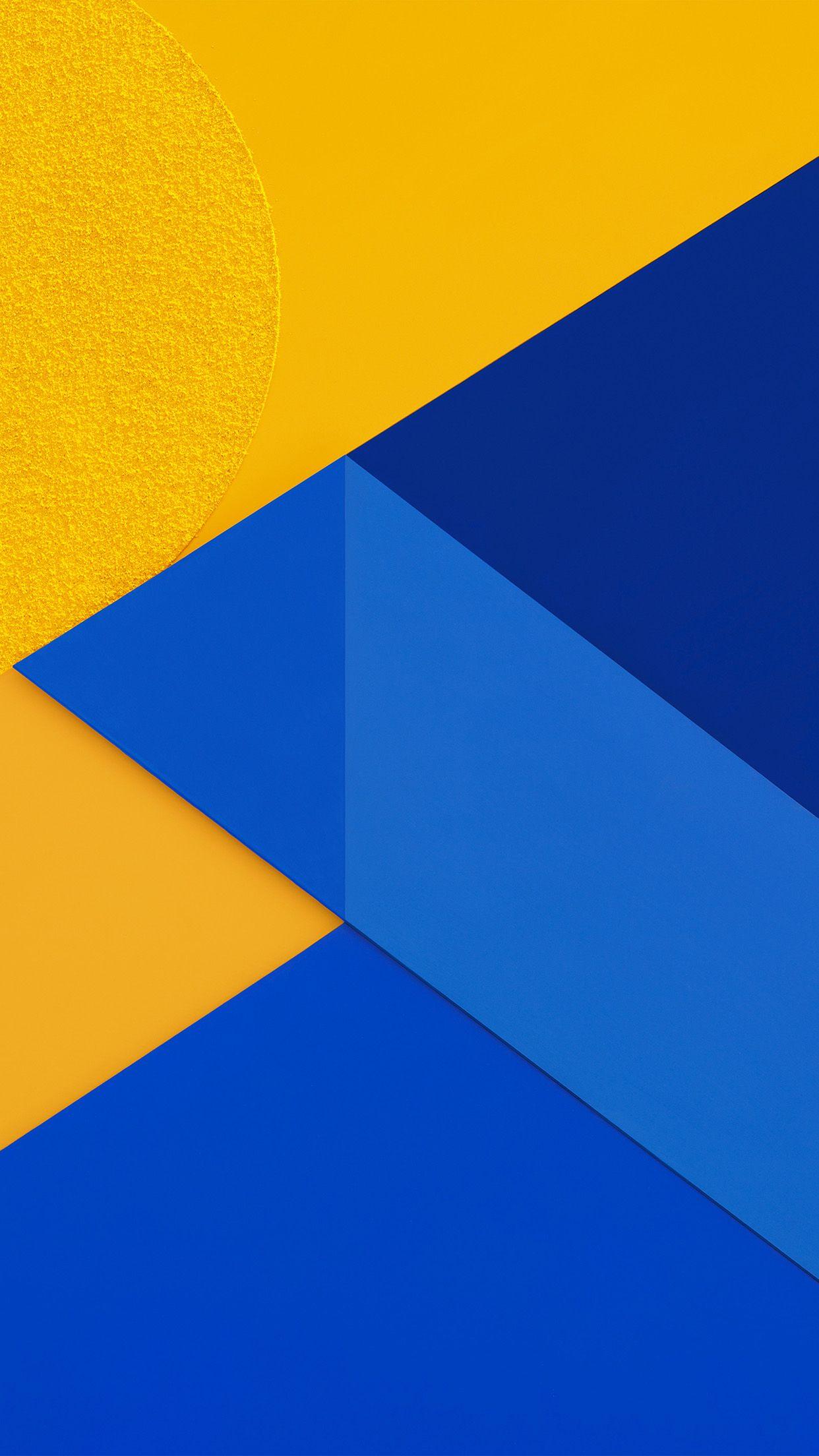 1242x2208 Android Marshmallow New Blue Yellow Pattern Android
