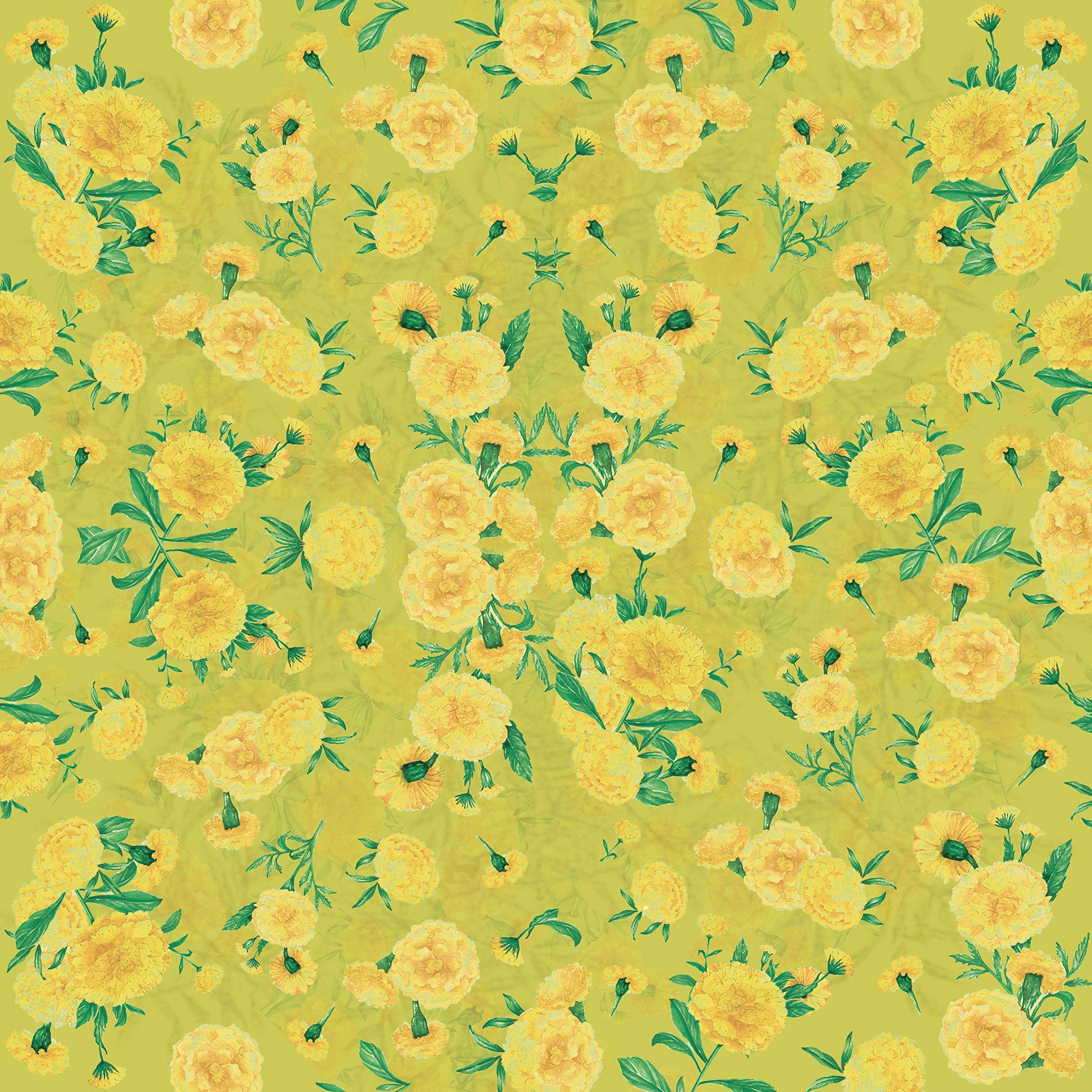 2780x2780 Download wallpaper 2780x2780 flowers, patterns, yellow