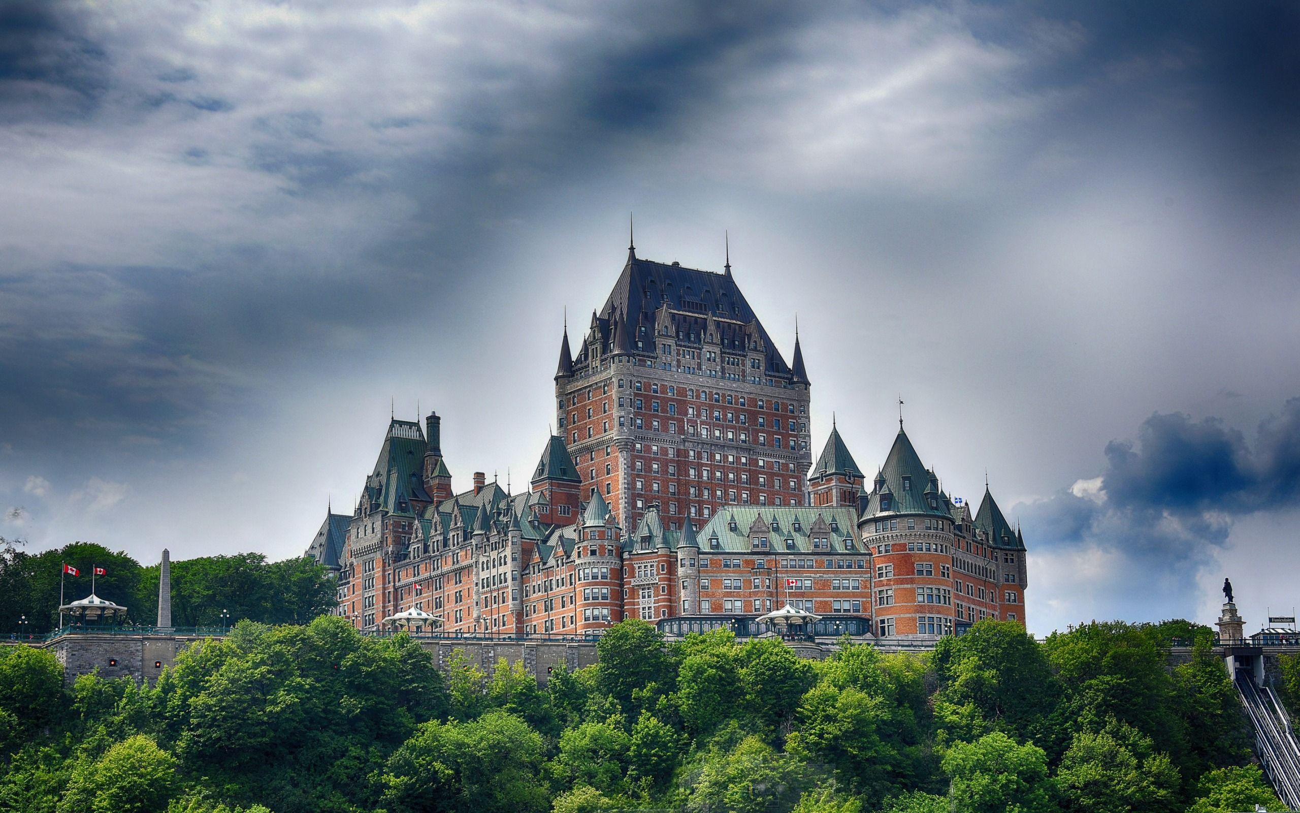 2560x1600 Download wallpaper Chateau Frontenac, Grand Hotel, Medieval
