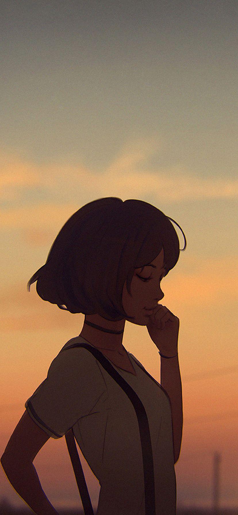 828x1792 Anime Girl 2019 Wallpaper