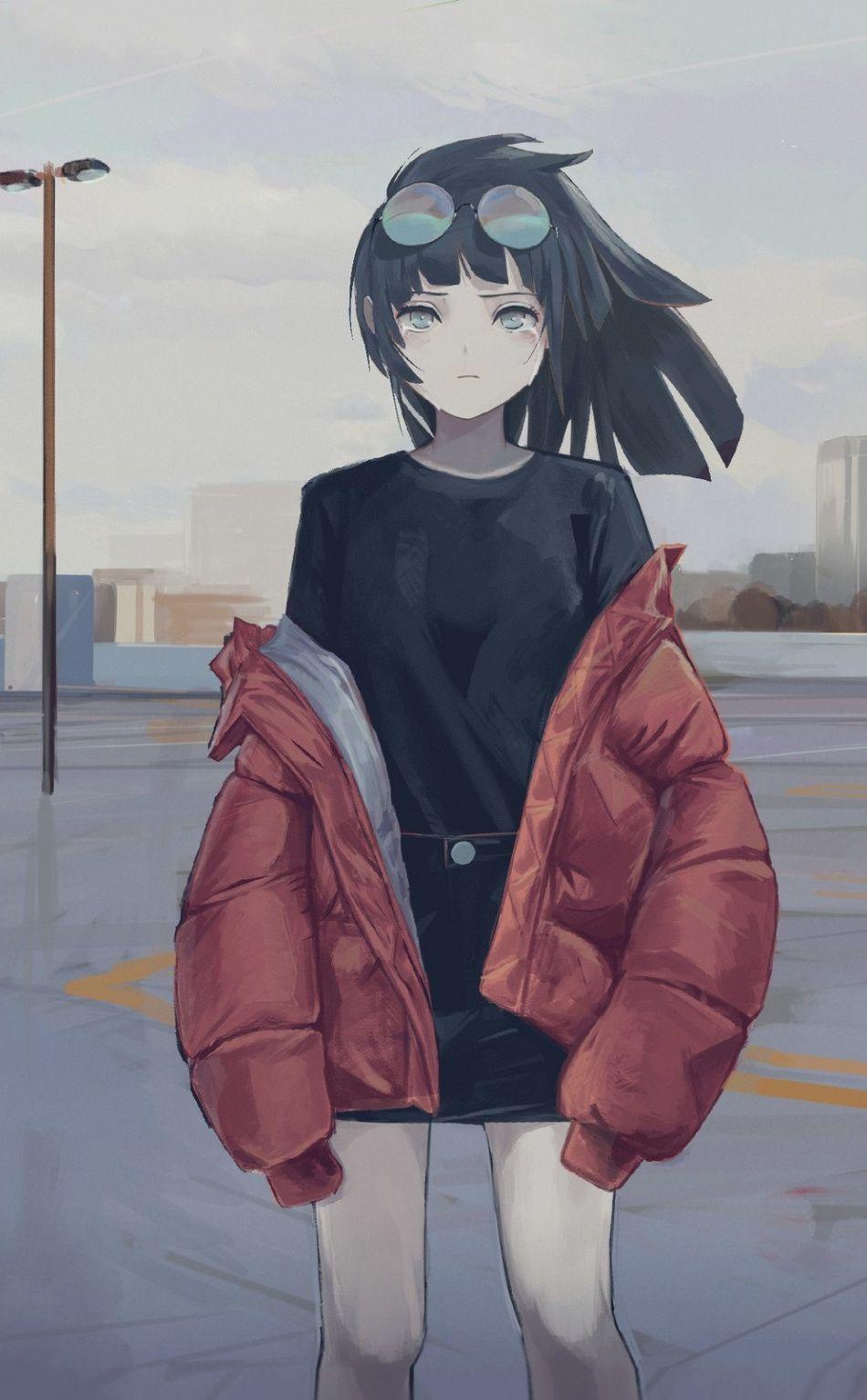 950x1534 Download 950x1534 wallpaper anime girl, art, jacket