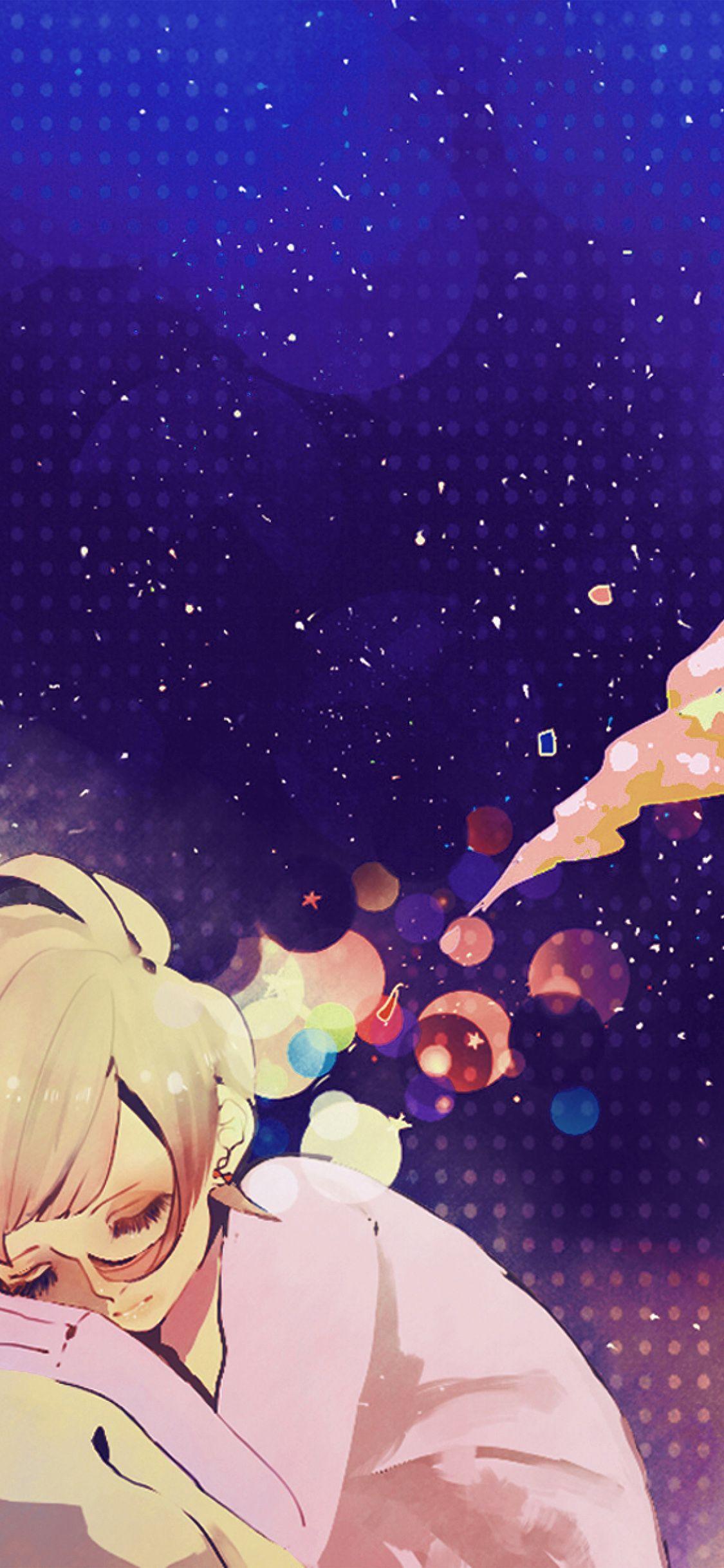 1125x2436 iPhone wallpaper. sleeping girl anime art
