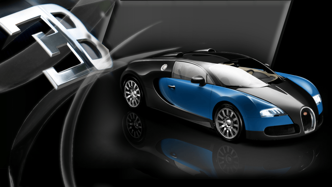 1366x768 Bugatti Veyron 3D Wallpaper Desktop Wallpaper