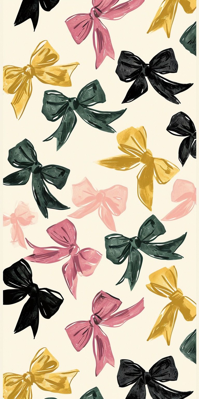 768x1536 Charming Bow Wallpaper to Adorn