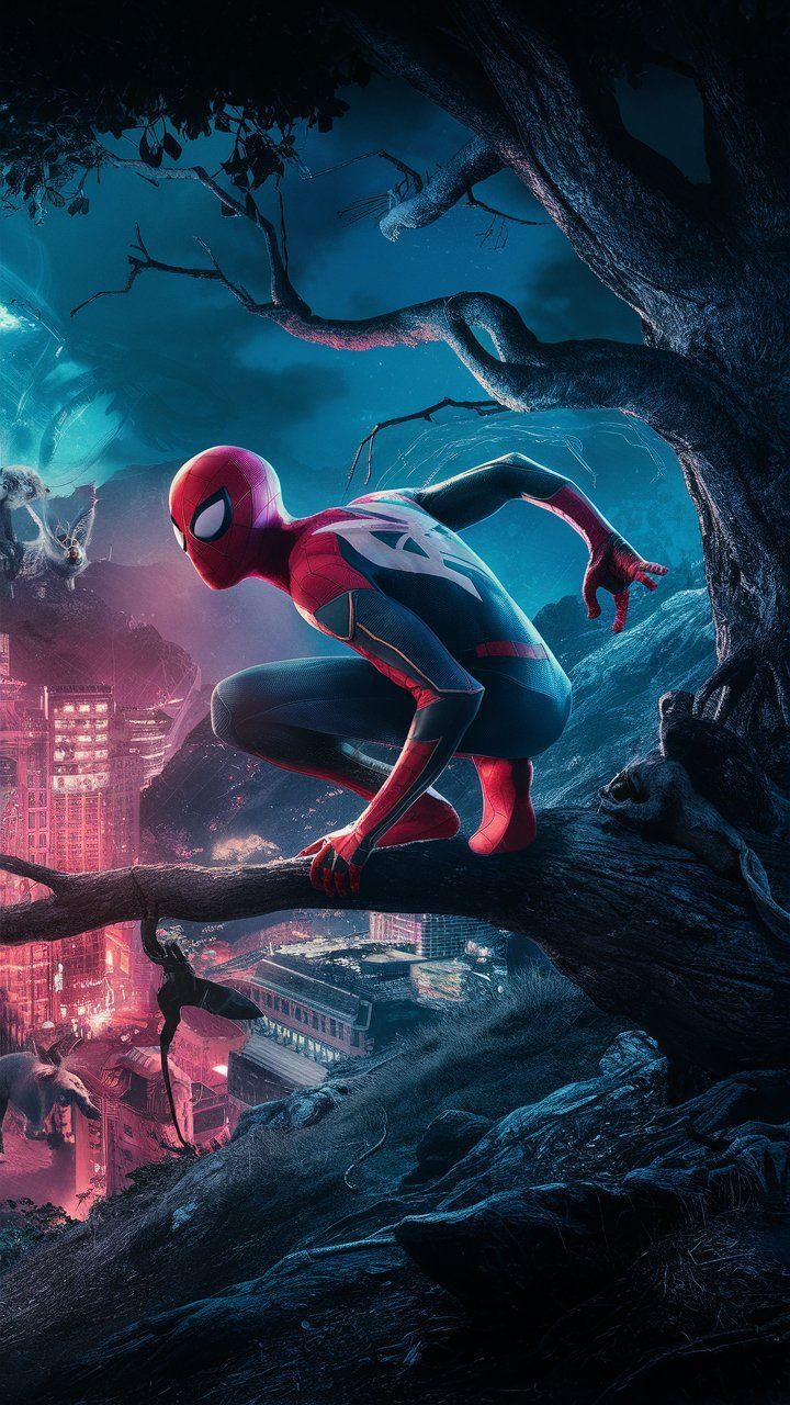 720x1280 spider wallpaper 4k Nimo AI