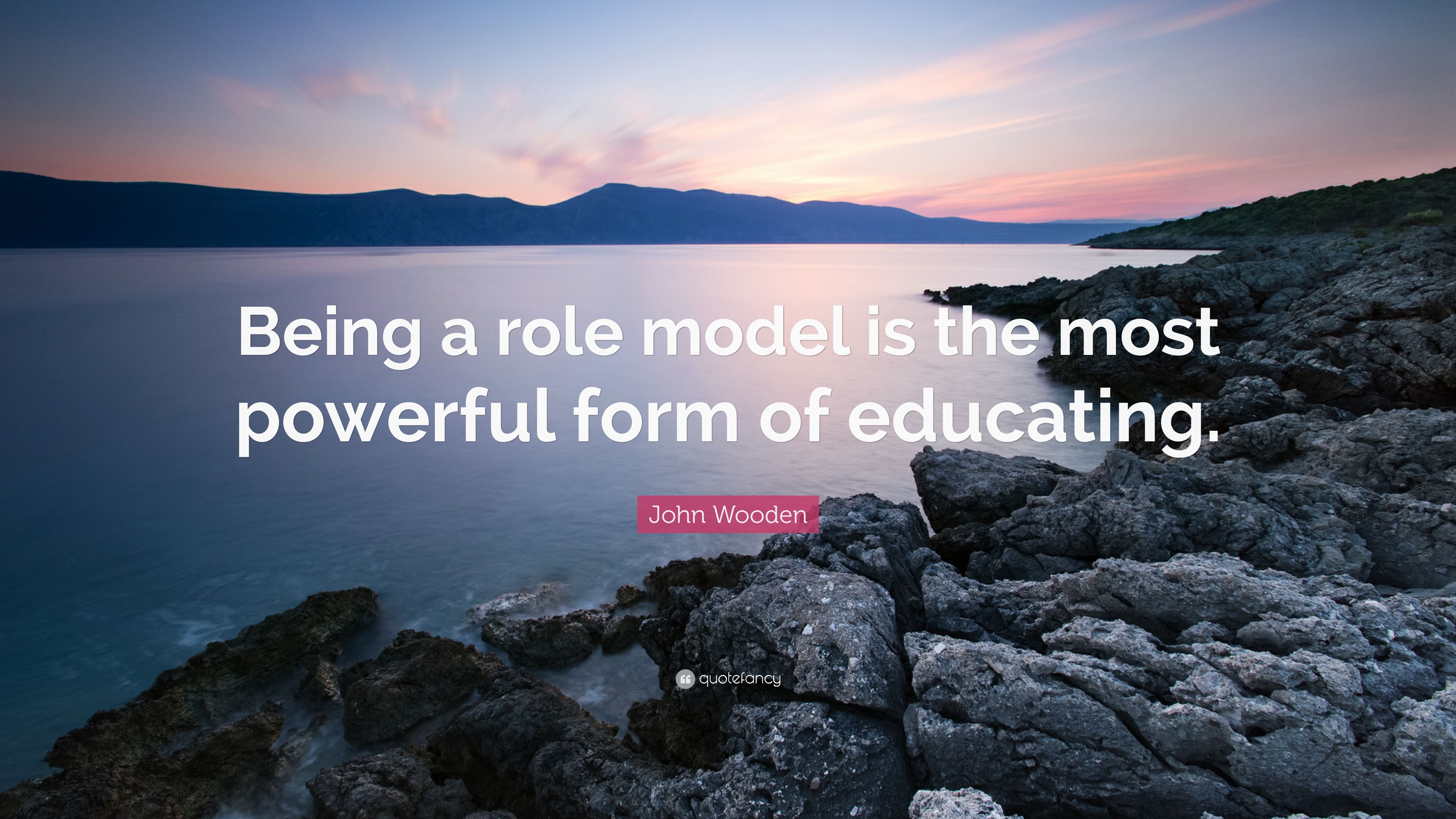 3840x2160 John Wooden Quote: “Being a role model