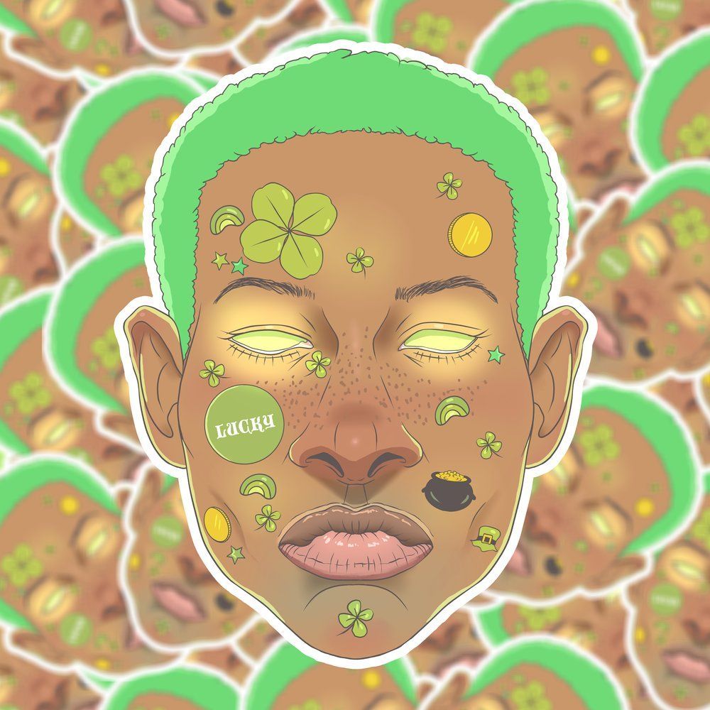 1000x1000 The Lucky Man. Die Cut Sticker —