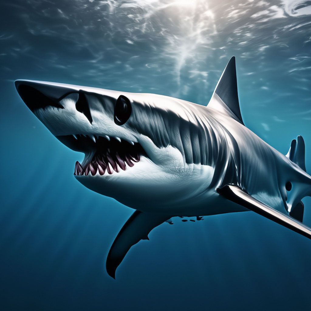 1024x1024 Mako shark, beautiful, realistic