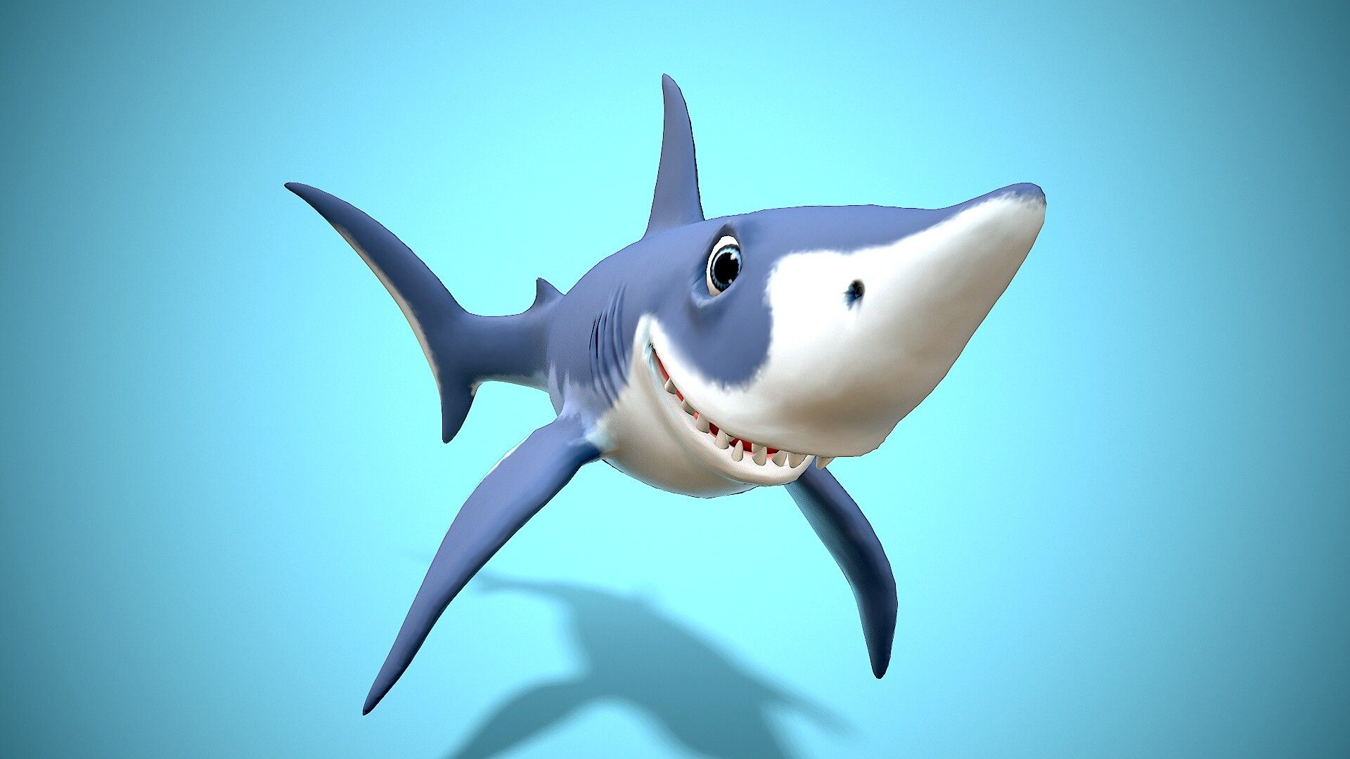 1920x1080 cartoon mako shark