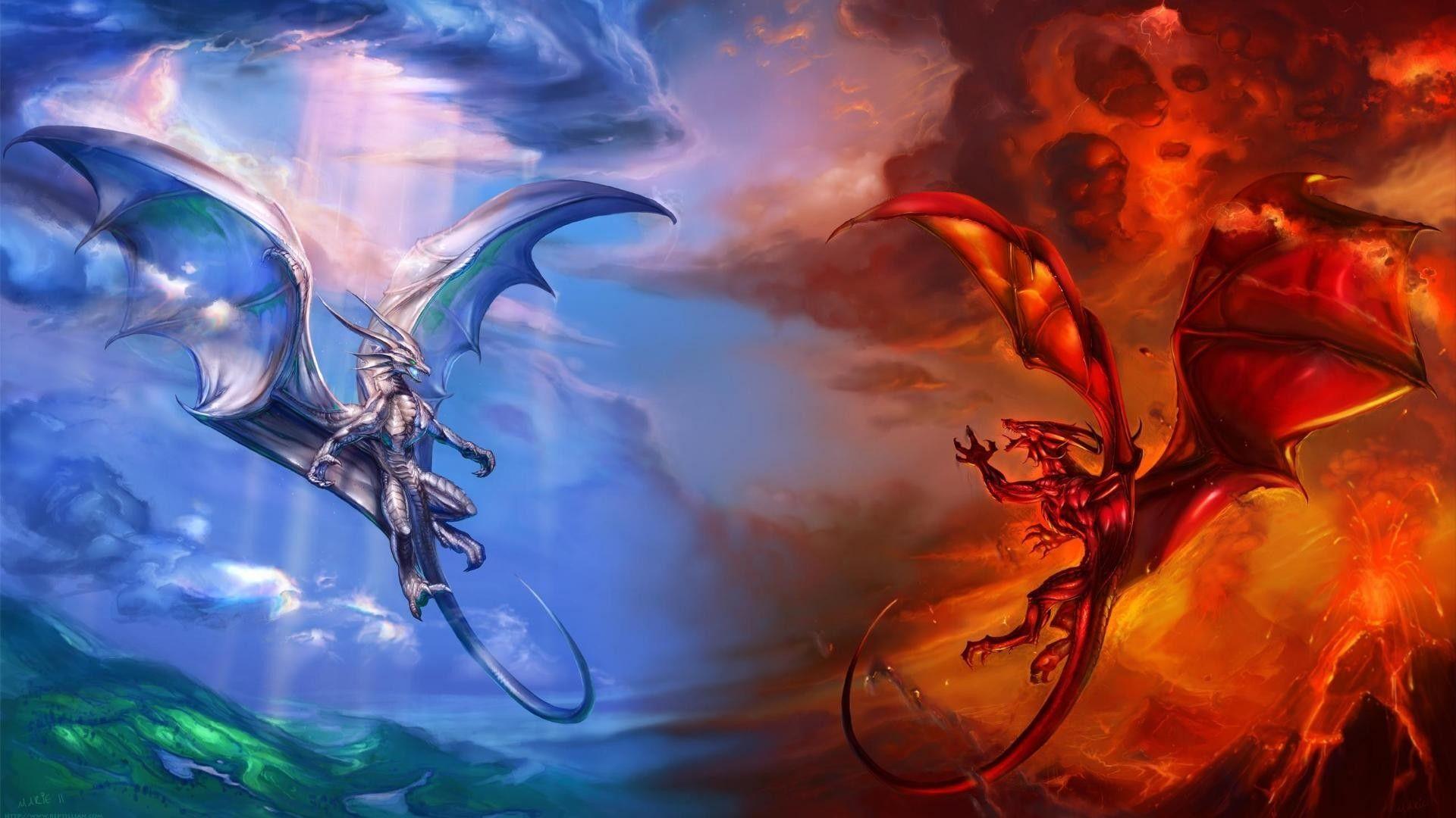 1920x1080 Fire Dragon S 3D Wallpaper Full HD. Gaming HD Wallpaper