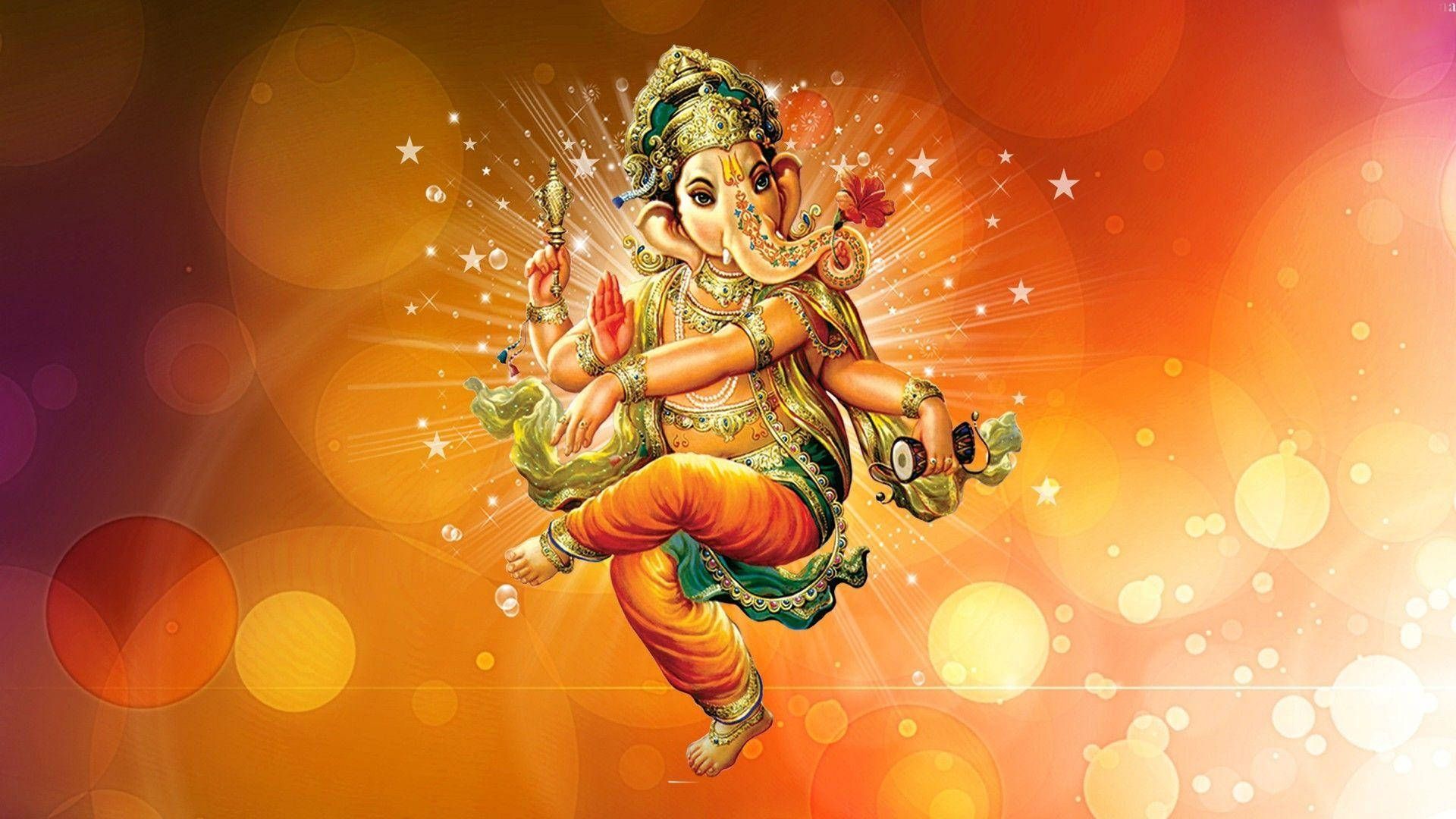 1920x1080 Download Green And Gold Lord Ganesh