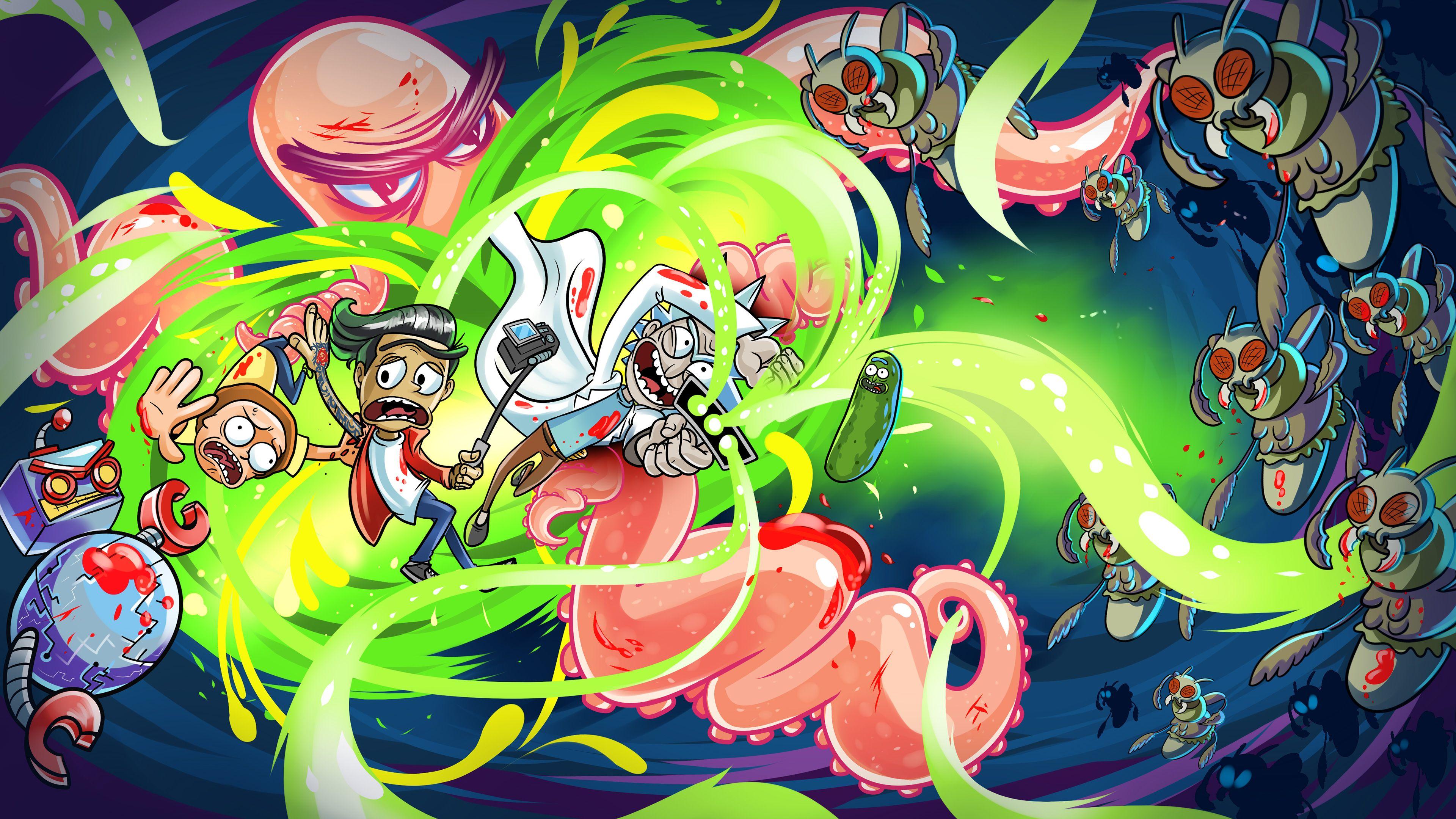 3840x2160 Rick And Morty Artwork 4k 1440x900 Resolution HD 4k